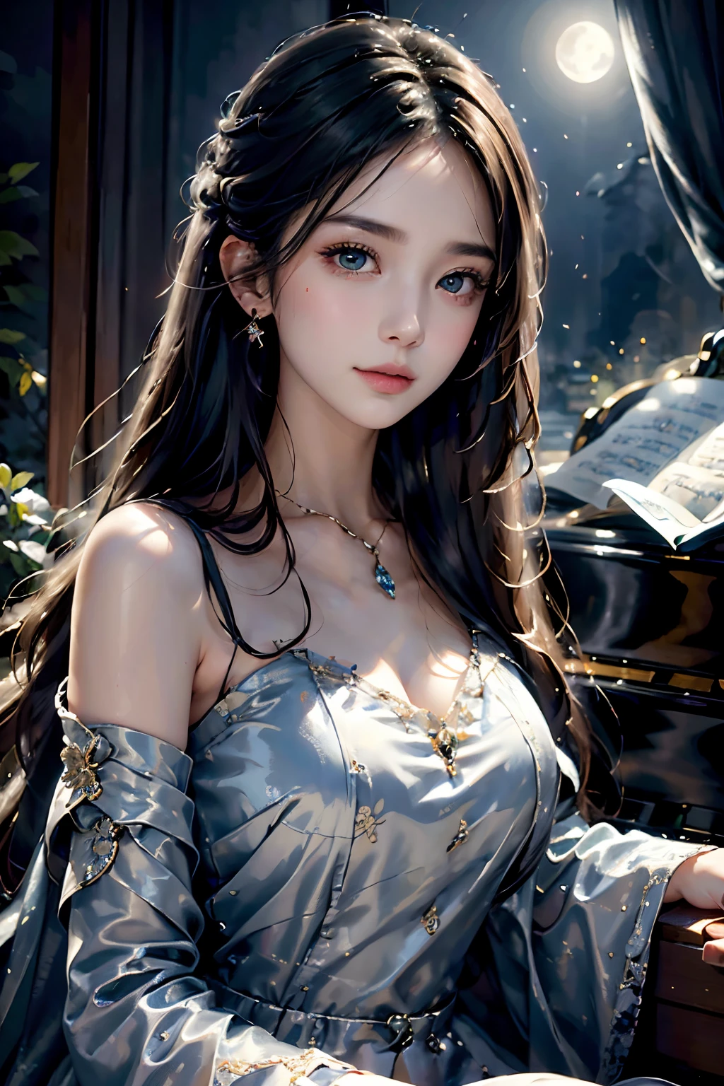 hightquality、8K Ultra HD、fullllbody、A 16-year-old female harpist is playing the harp、robe blanche、light brown hair、Blue eyes、(There is a nice healing forest in the background)、cute little、Beautiful fece、portlate、A kitten、art by:Alberto Seveso、Symmetrical、Abstract art style、Complex and intricate watercolor painting 、digitial painting、explosion of colors、concept-art、Volumetric lighting、TanvirTamim、metal reflective、2d render、8K。 by artgerm、Trending on ArtStation
