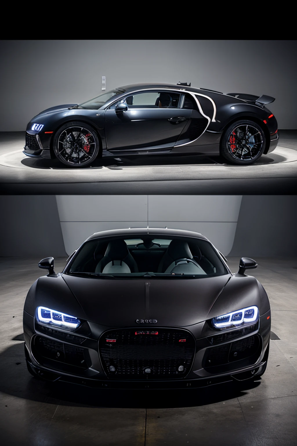 a new car that combines the Bugatti Chiron and the Audi R8 v10 together