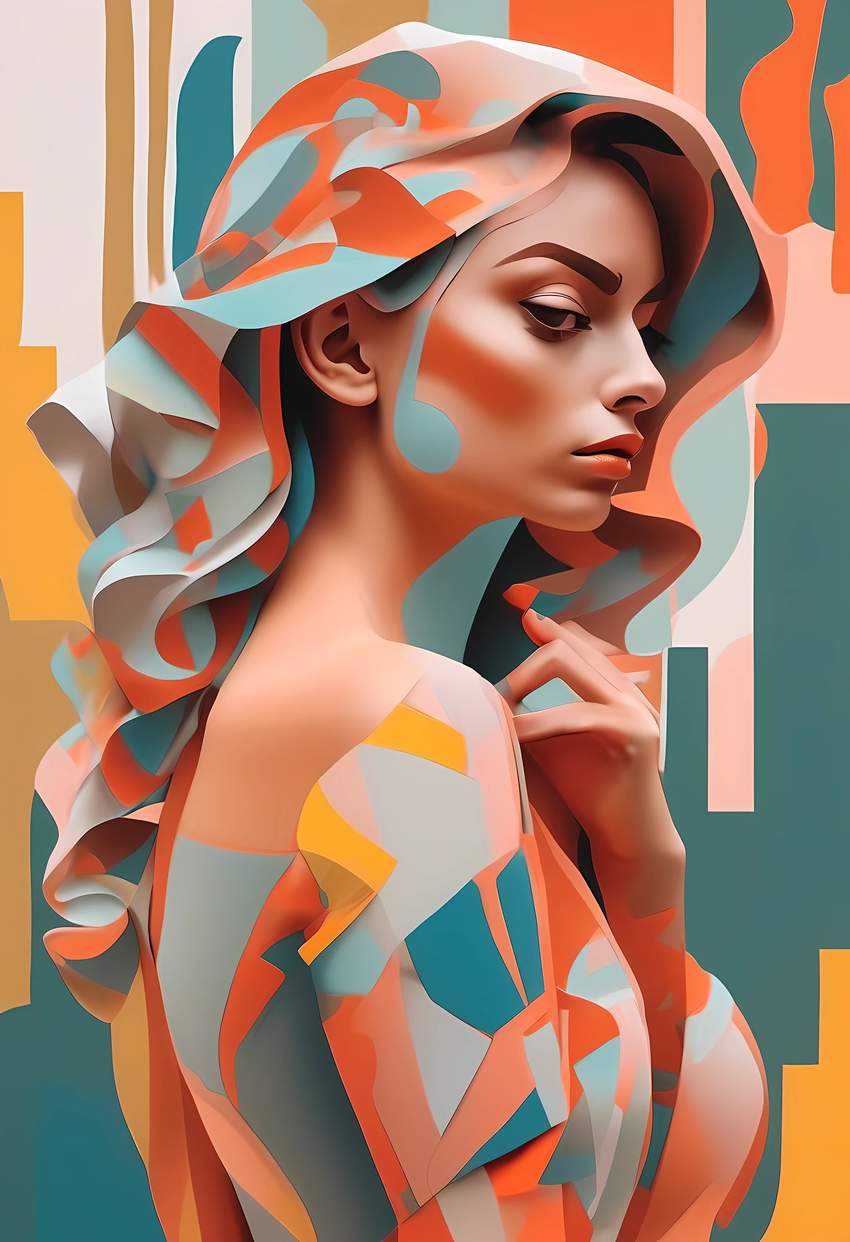 Immerse yourself in a digital masterpiece with this artwork prompt featuring a beautiful fashionable girl in action. The artist's digital prowess brings the subject to life, showcasing her elegance and grace as she engages in her activity. The girl's body is adorned with intricate body painting, adding an element of artistry and fluorescence to the composition. The use of Morandi colors creates a subtle and sophisticated color palette. The digital techniques employed ensure the correct anatomy, resulting in a visually stunning and anatomically accurate artwork. This digital masterpiece celebrates the fusion of fashion, art, and movement. Created by renowned digital artist Gemmy Woud-Binnendijk