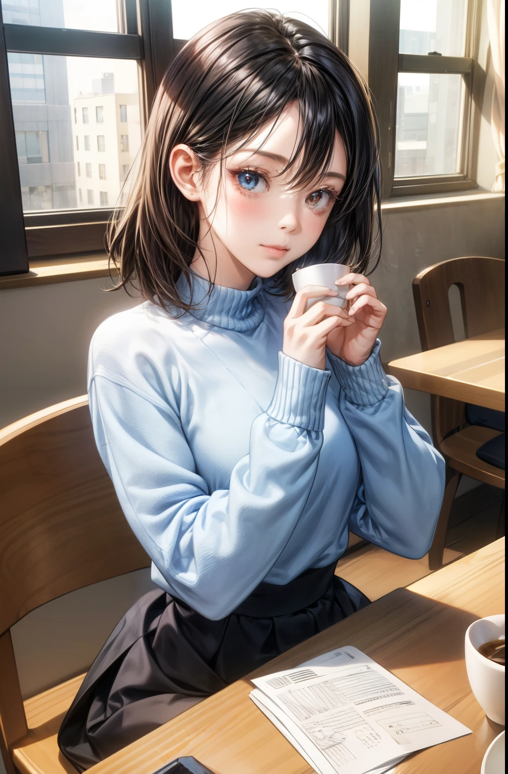 Masterpiece, best quality,1 girl,student with symbol shape,