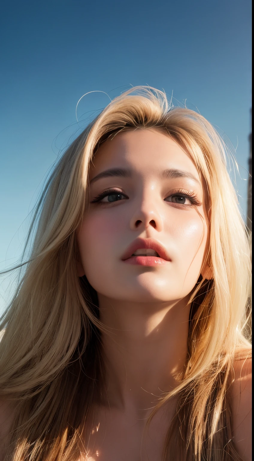 masutepiece, Best Quality, Illustration, Ultra-detailed, finely detail, hight resolution, 8K Wallpaper, Perfect dynamic composition, Beautiful detailed eyes , the beach, Sexy face,Face feeling ecstasy,Face at the peak of sexual arousal