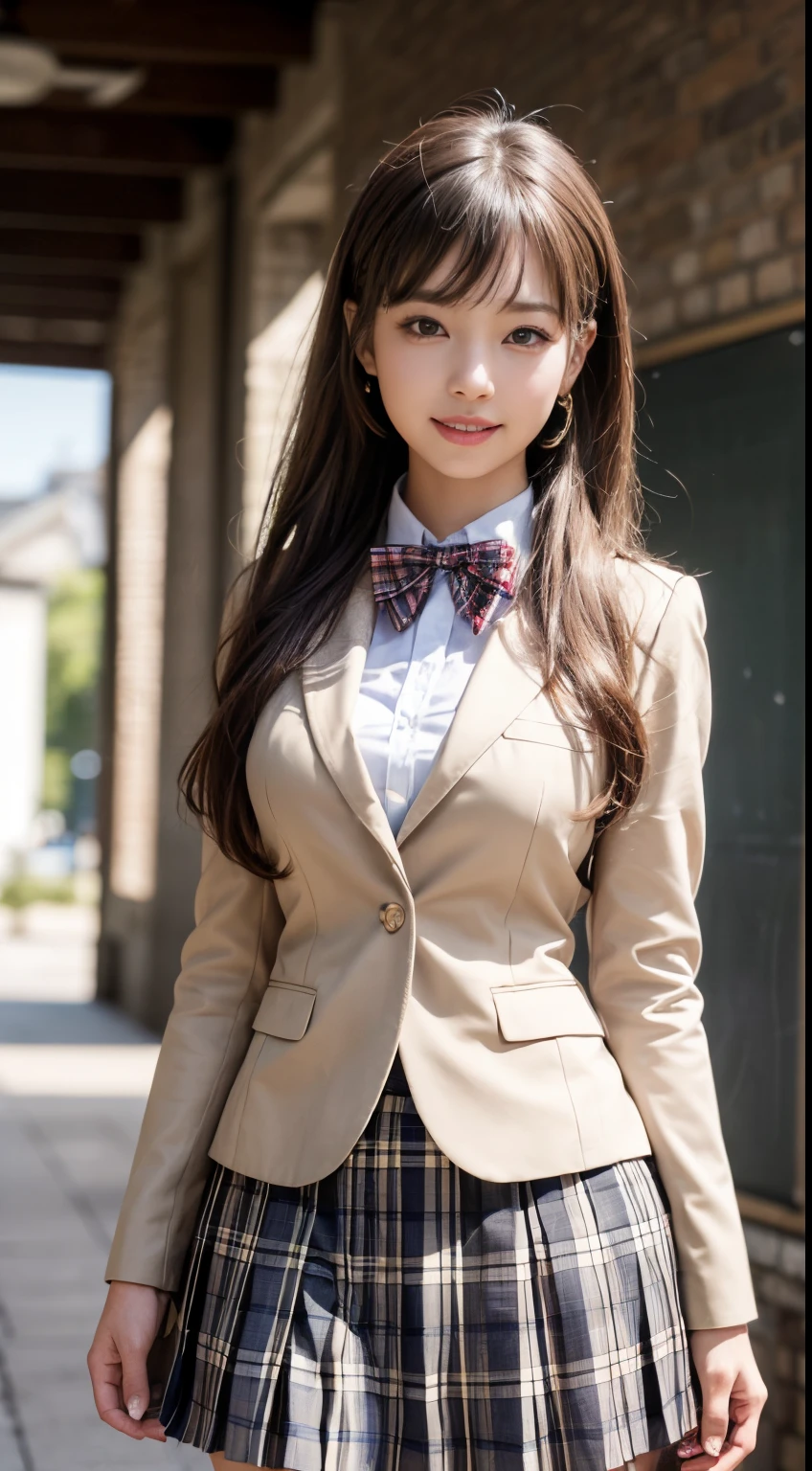 a beautiful korean college girl, wearing a pink blazer, short skirt uniform, in a classroom setting, extremely detailed eyes and face, longeyelashes, beautiful detailed lips, intricate and ornate design, (best quality,8k,highres,masterpiece:1.2),ultra-detailed,(realistic,photorealistic,photo-realistic:1.37),warm lighting,vibrant colors,soft focus,elegant,cinematic,highly detailed,professional digital art