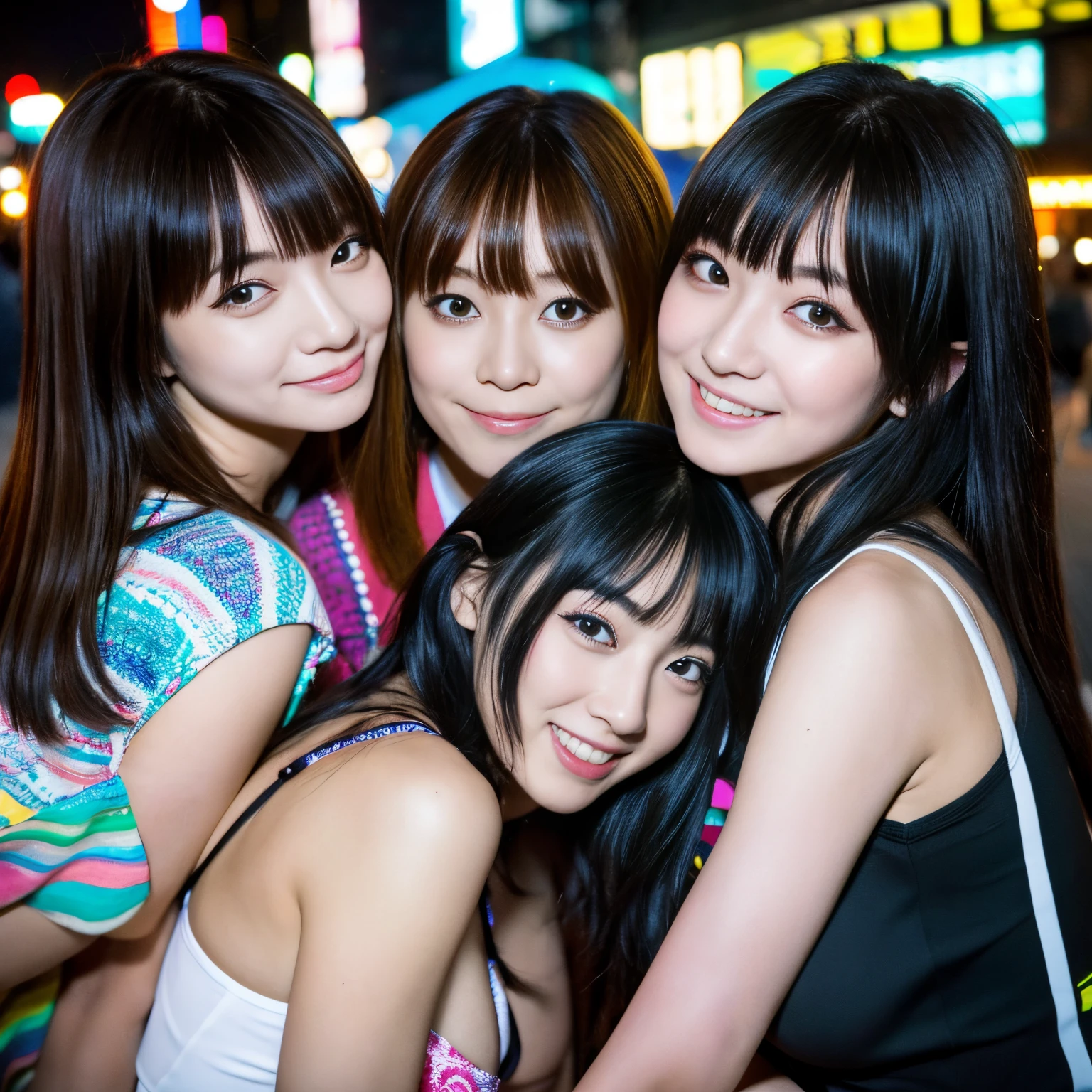 ((ExtremelyDetailed (PUNIPUNI KAWAII 12 Girls in a row:1.37) Shibuya Hachiko-mae scramble crossing)), (masterpiece 8K TopQuality:1.2) (ProfessionalPhoto:1.37), Different types of hair colors, {(White(skinny school swimwear))|SchoolUniform|Tutu}, {Hidden Hands|Corrected BabyLike hand}, (Joyful Expressions LifeLike Rendering), PerfectLighting (RainbowColor particles:1.2)(Dazzling Blurred ColorfulLights) MotionBlur BREAK (Acutance:0.8) Impeccable Radiant PearlSkin with Transparency . (((no extra limbs)))