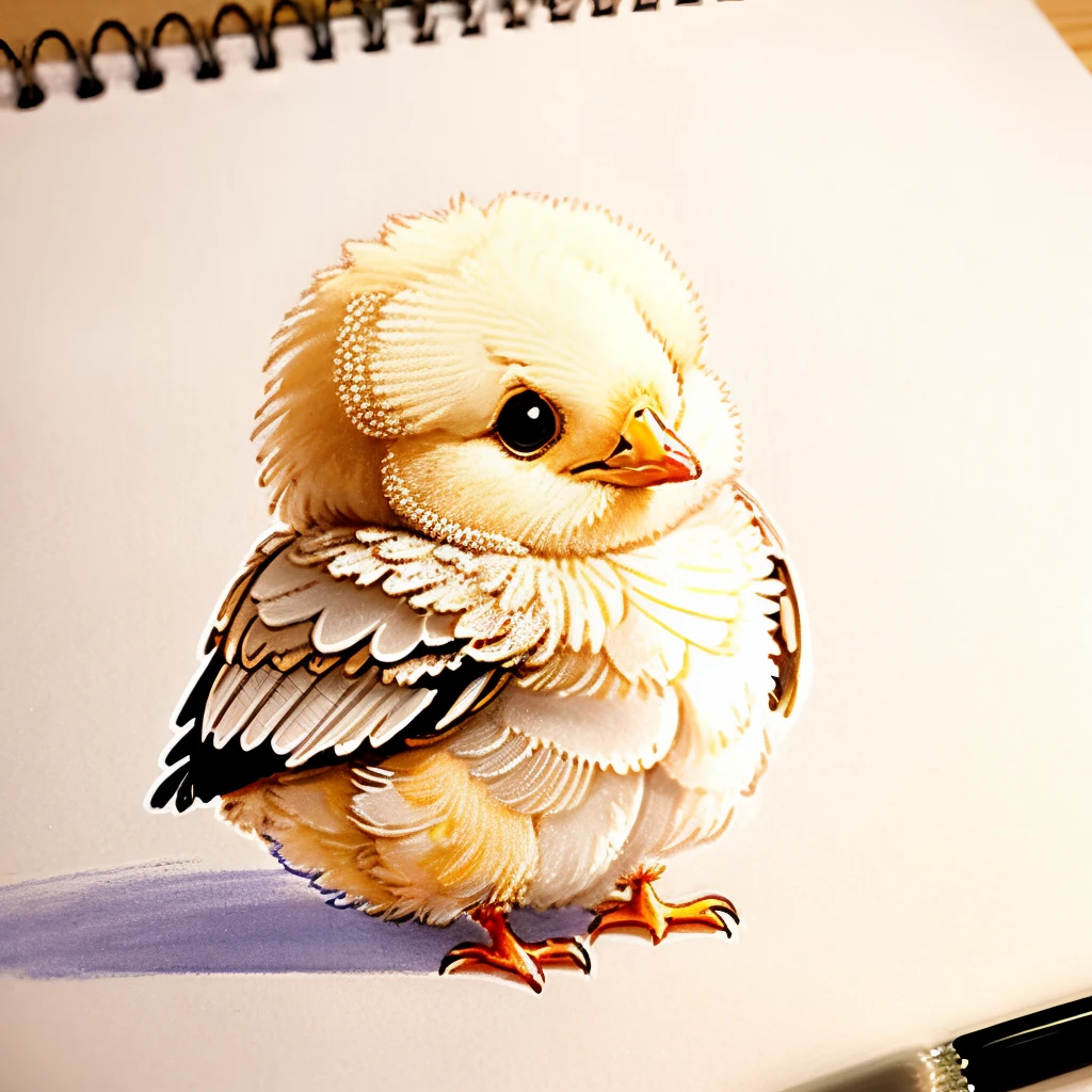 A cute chick drawing with a word "everything will be okay"