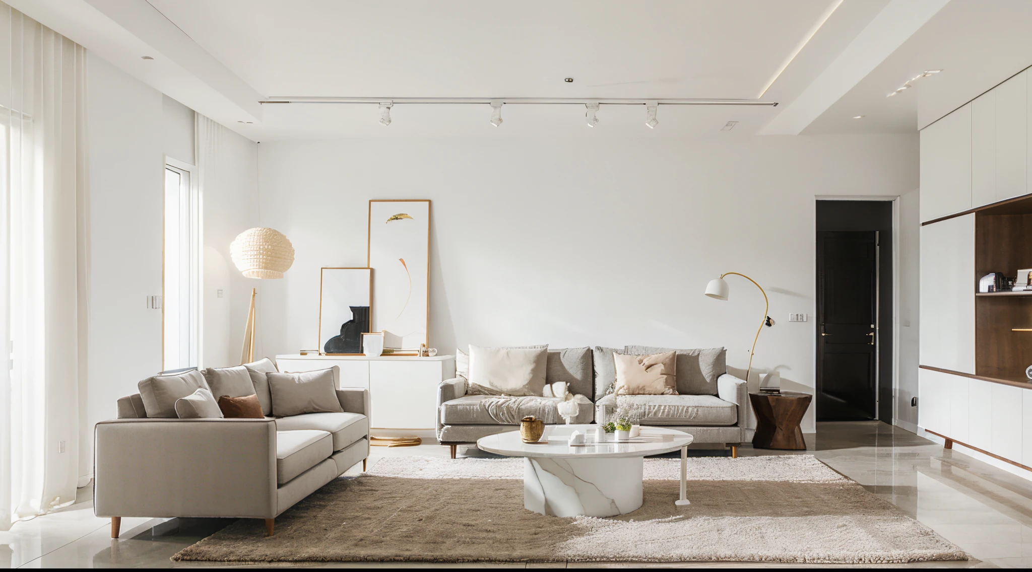 livingroom, modern, white style