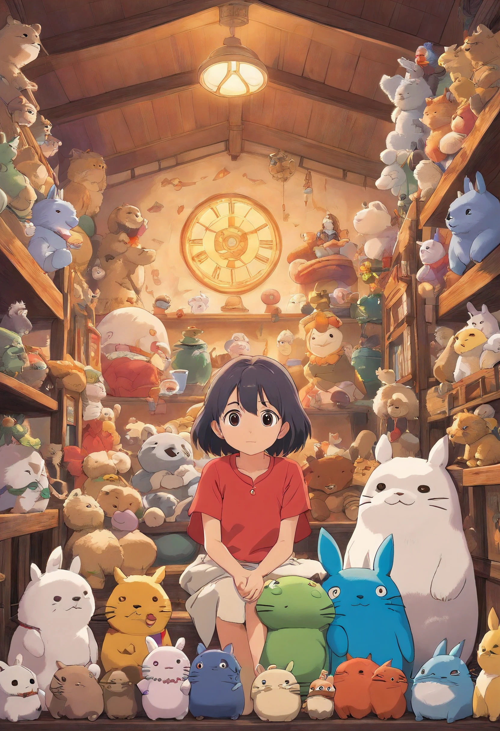 There are a lot of stuffed animals,sobu