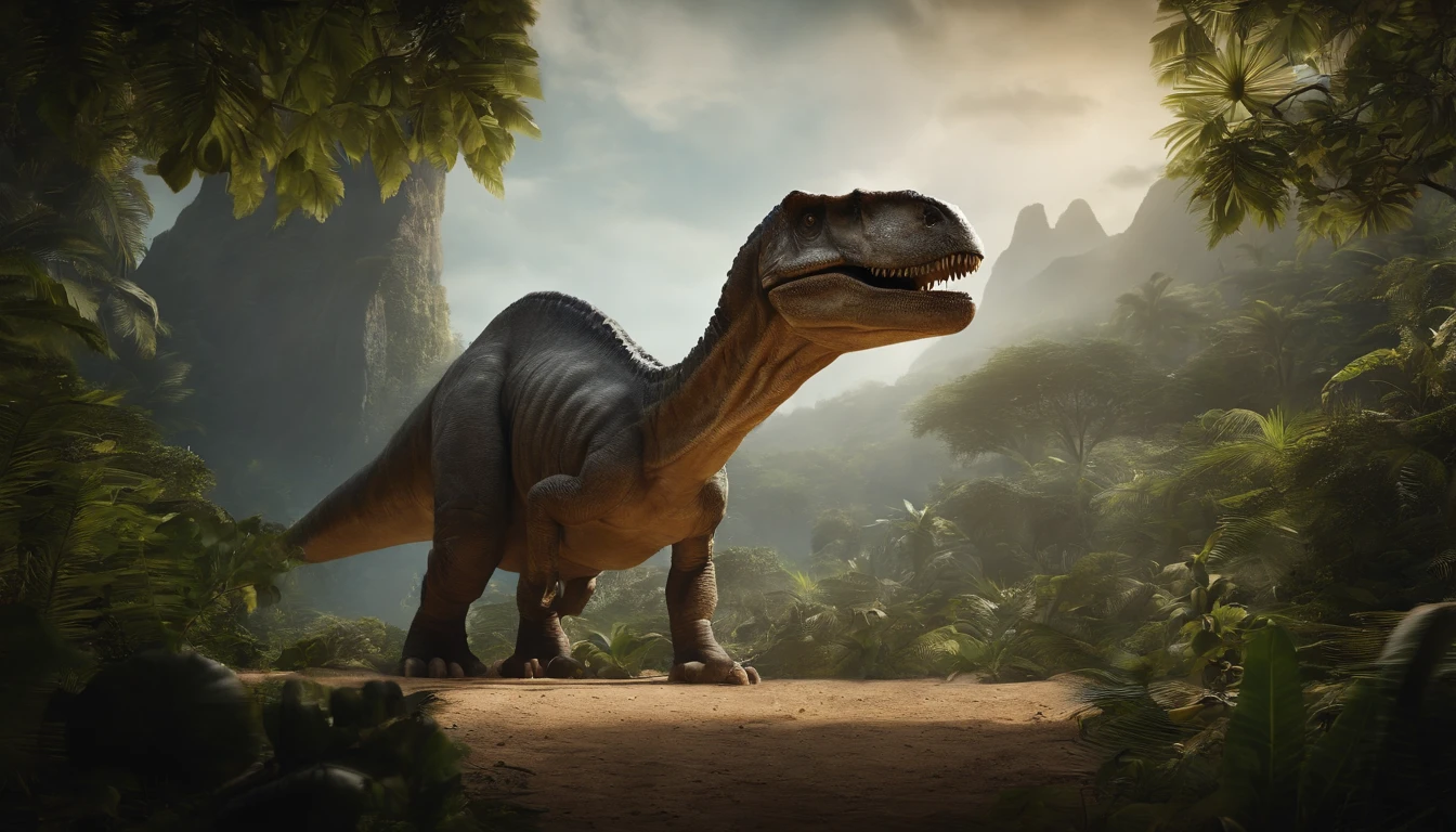 dinosaurs,miraculous view,The miracle of life,adventuring,exploring,huge dinosaur fossil,mysterious ancient creatures,A combination of nature and technology,jungles,Fantasy Island
