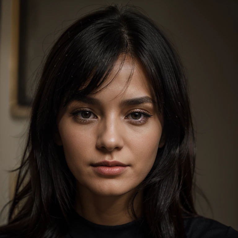 30 years old woman, 8k, long dark black hair