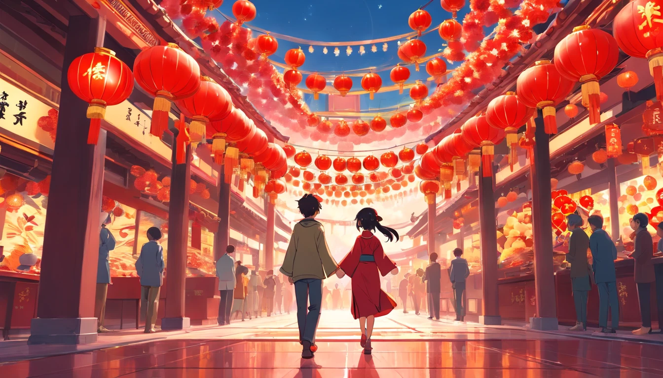 Very beautiful Chinese New Year scene,Large depth of field perspective,NOhumans,Vivid effects and details,Excellent picture quality,A high resolution