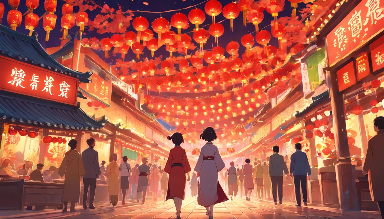 Very beautiful Chinese New Year scene,Large depth of field perspective,NOhumans,Vivid effects and details,Excellent picture quality,A high resolution