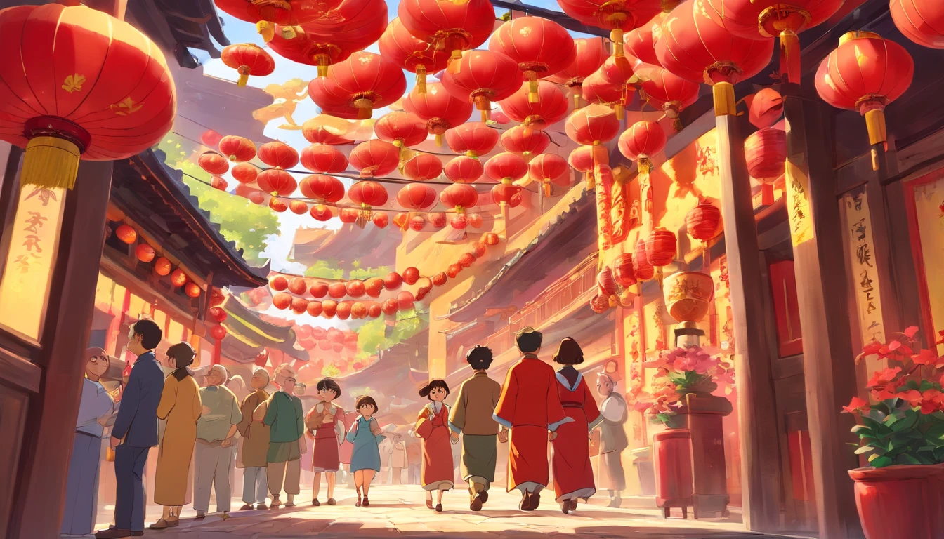 Very beautiful Chinese New Year scene,Large depth of field perspective,NOhumans,Vivid effects and details,Excellent picture quality,A high resolution
