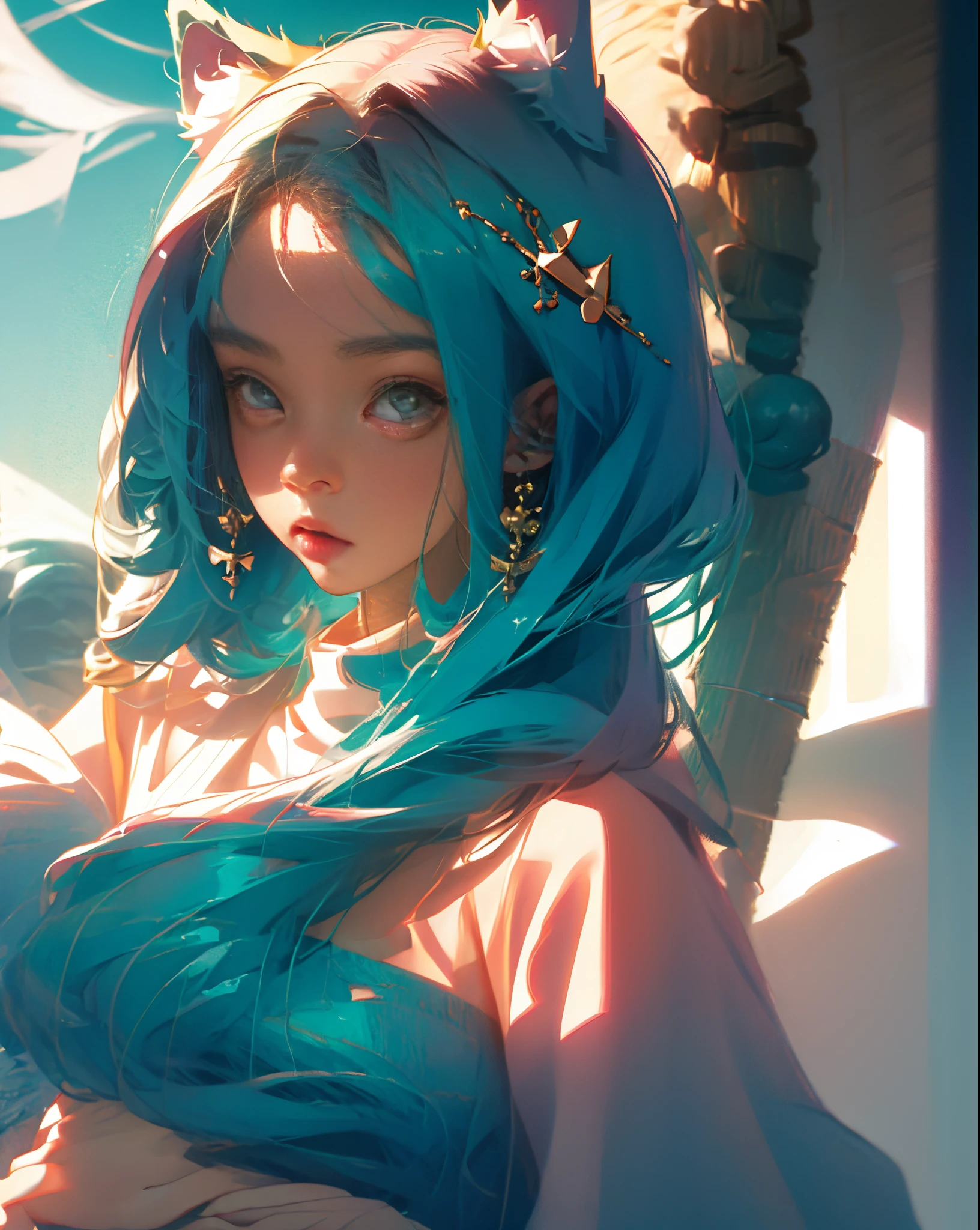 Princess Hair is white bloo High school students