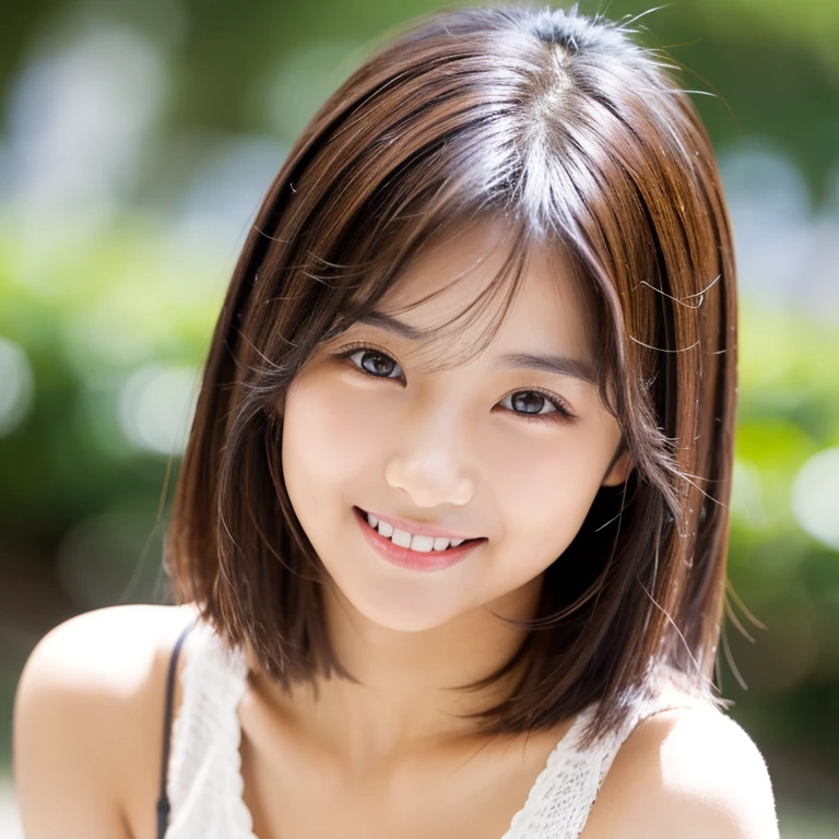 Arab Asian woman with short brown hair posing for a photo, Beautiful Asian Girl, young cute wan asian face, Gorgeous young Korean woman, Realistic Young Gravure Idol, girl cute-fine-face, Beautiful young Korean woman, the face of a beautiful Japanese girl, With short hair, cute seductive smile, friendly seductive smile, Young adorable Korean face、Pose that emphasizes the chest in underwear、nudde