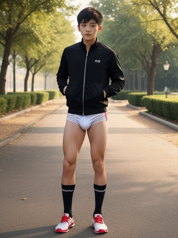 teenagers , very young , light-skin , wearing an dark red sexy underwear, tmasterpiece,k hd,the feet,Transparent sports vest,semi transparent,black long socks,The barefoot , red colour , handsome and cute , extreme cute boy , white skin , dark red underwear boxers shorts , extremely tall and cute boy ,oppa model , handsome model , full body , dark red boxers underwears short shorts , black socks , white light-skin , Chinese model , young boy , white skin , handsome and extremely cute , red boxers underwear shorts , long black socks , handsome model , at the park , jogging , model oppa , long legs , jogging , running , high knee black socks ,black long socks , stand up , extremely tall , extremely high , red underwears , red sports underwear , long black socks , clean and white legs , Chinese model , extremely long legs , looking at the camera , clean and white thigh , heavy bulge , kid face , b , wearing