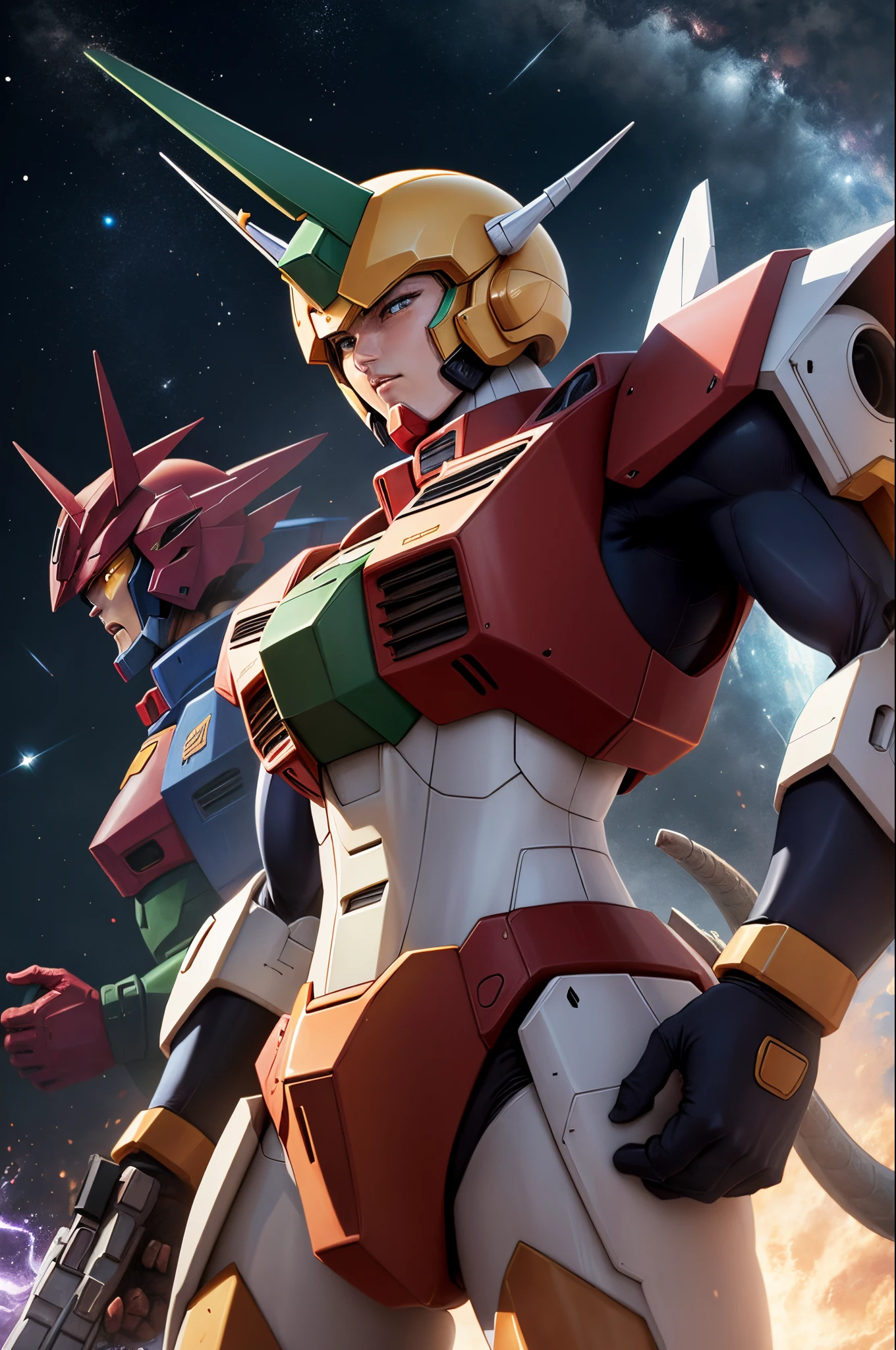 Dragon versus Gundam