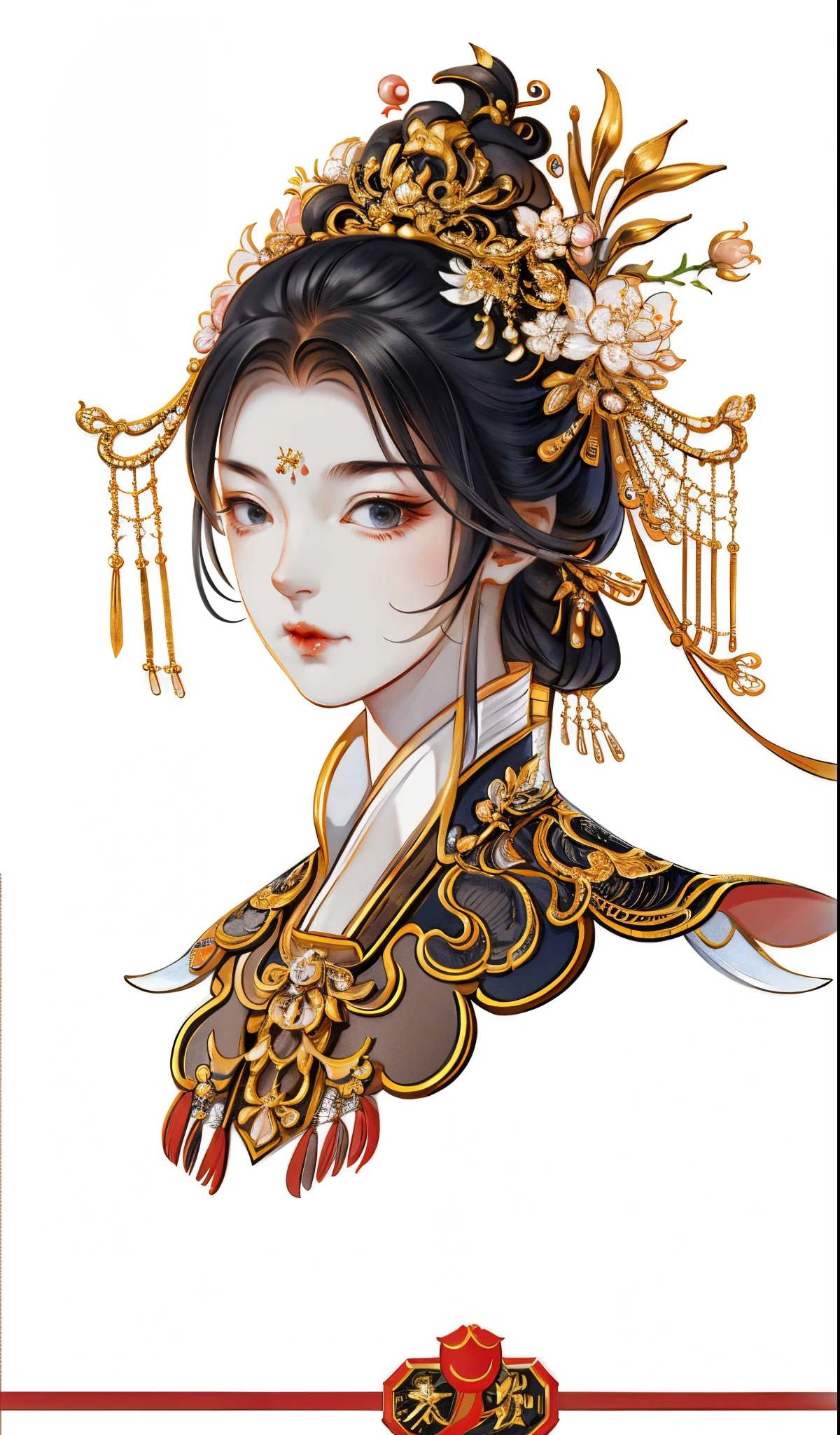 A girl, ancient Chinese costume, sunshine, clear face, clean white background, masterpiece, super detail, epic composition, ultra HD, high quality, extremely detailed, official art, uniform 8k wallpaper, super detail, 32k -- v 6