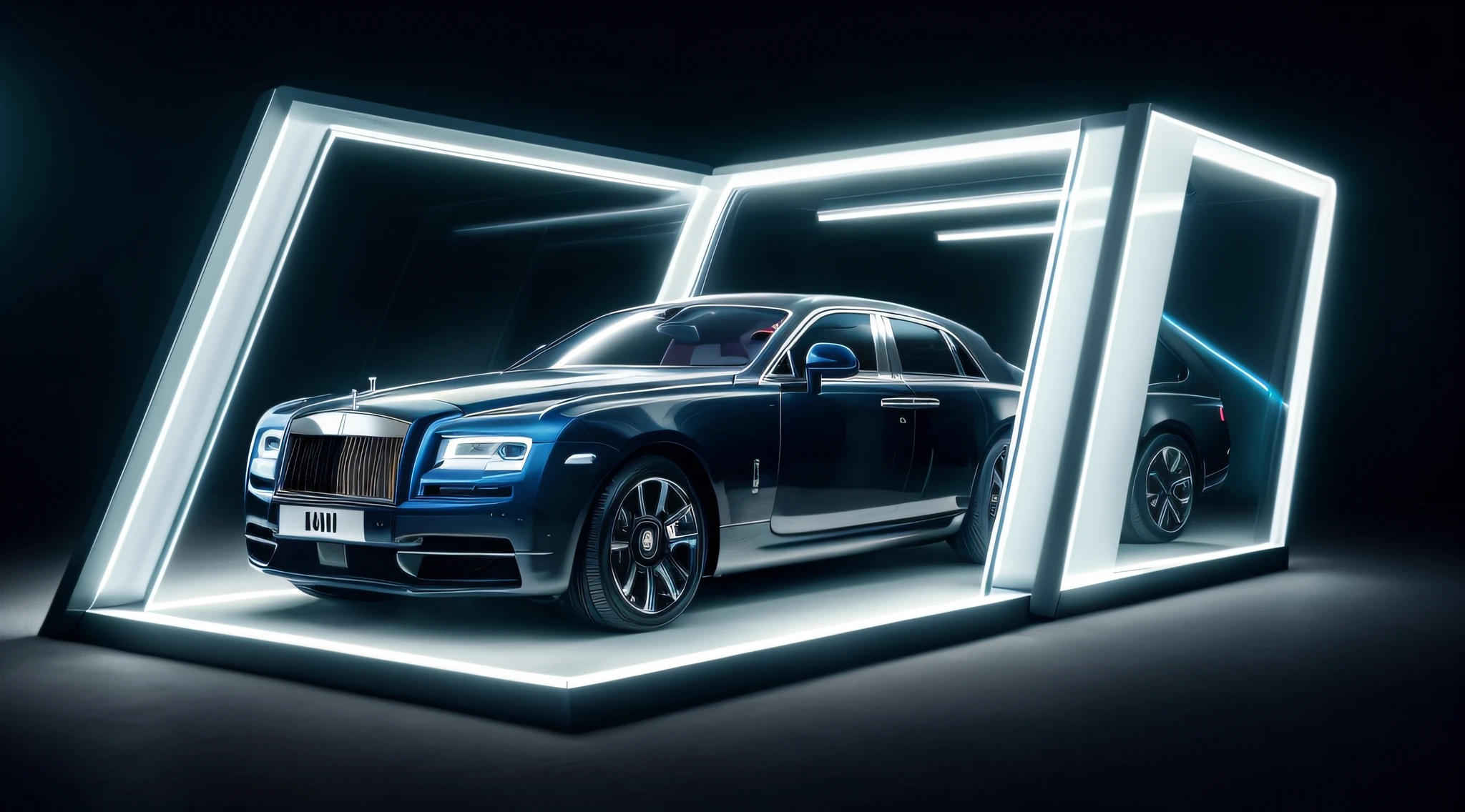exbihition roll-royce car space