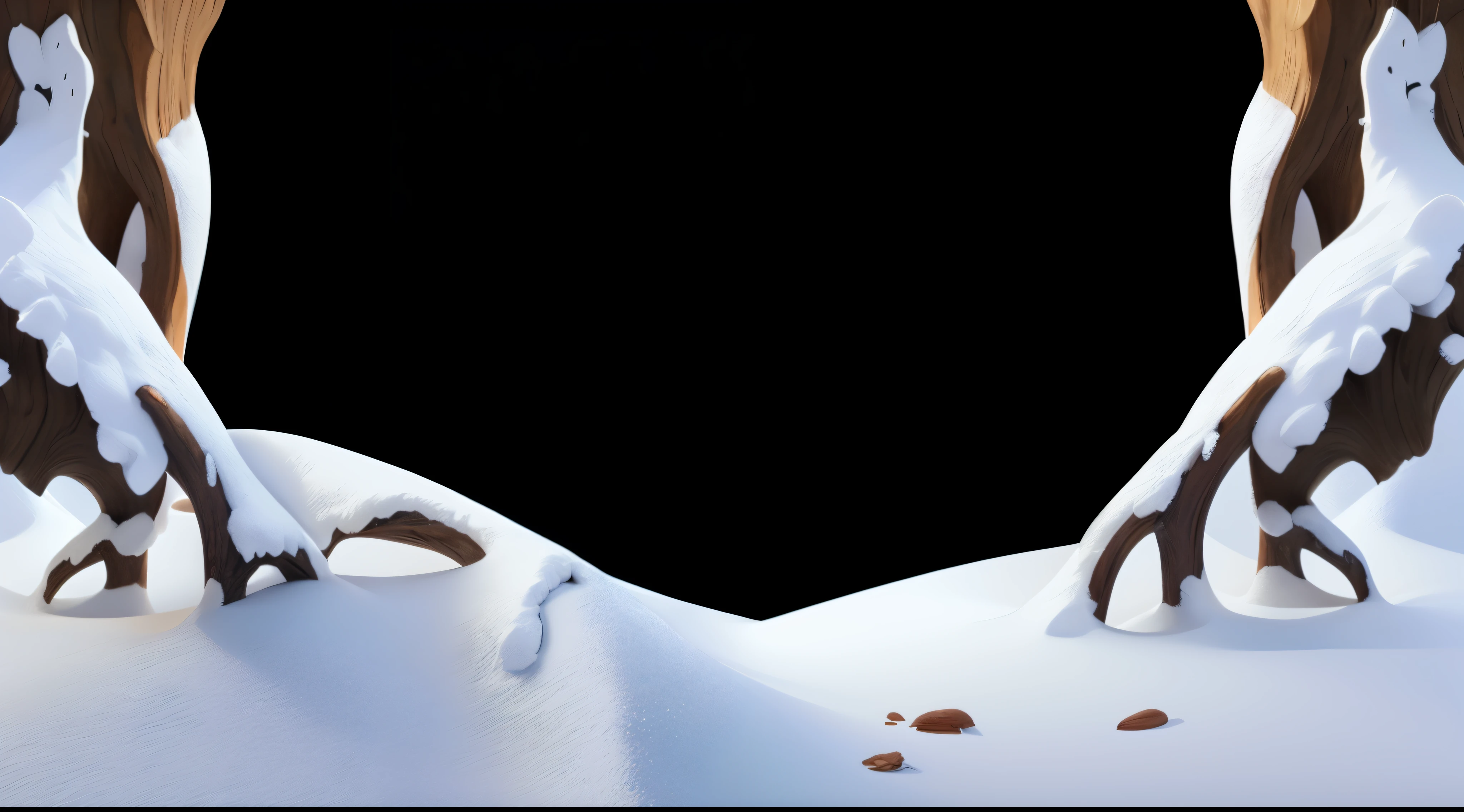 in the snow,There are cedars,Tree roots,tmasterpiece,be full of details,8K