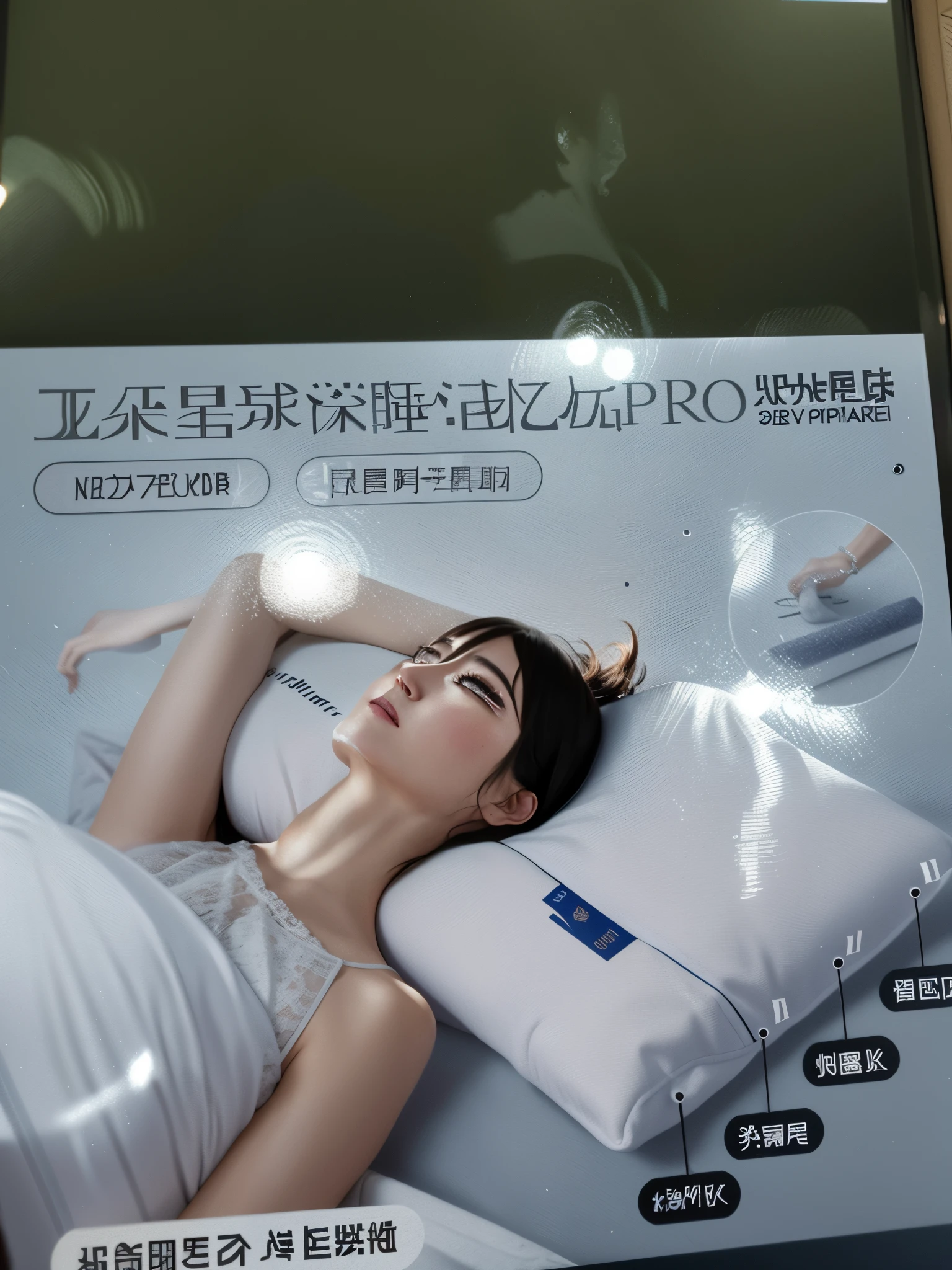 Araf advertising of pillows displayed in store, you were before, product introduction photos, from china, Wang Chen, Middle Metaverse, product showcase, ProductAdvertisements, product photograph, pus, jia, Product-View, 3d product, ProductAdvertisements, product, professional product photo, lie on pillows