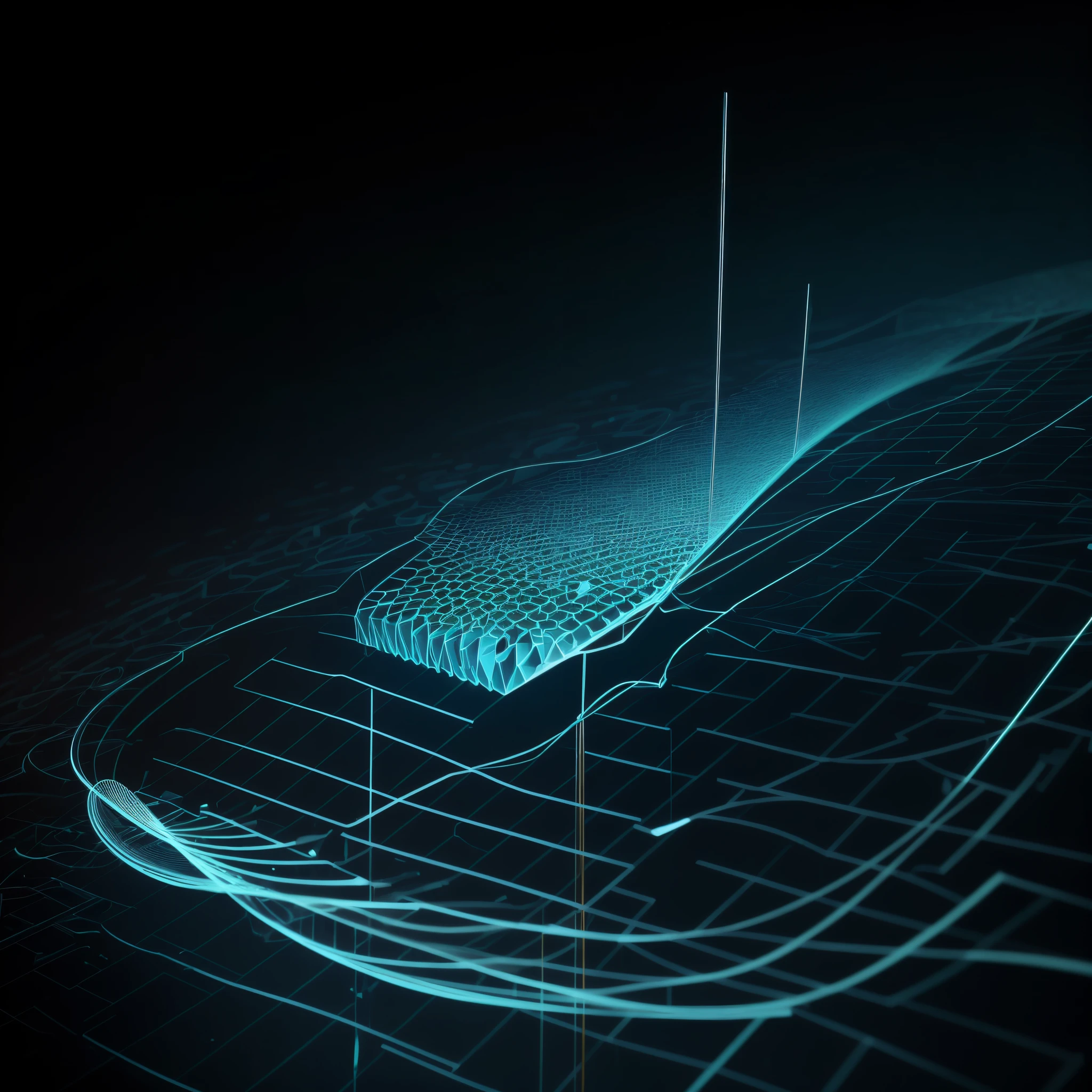 Engaging 3D visualization featuring stunning graphs、glinting