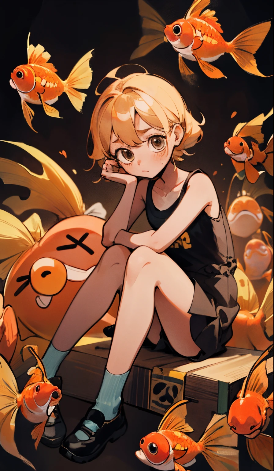 Perfect picture,,{Chiquita}{exercise vigorously,elementary student}{Goldfish scoop}{hedonism}{knees up}, girl,4K picture quality, Cinematic,,{Gamine},{small body and chest,,,,,,,,,,,,} Longhaire,a blond,cute little, perspiring