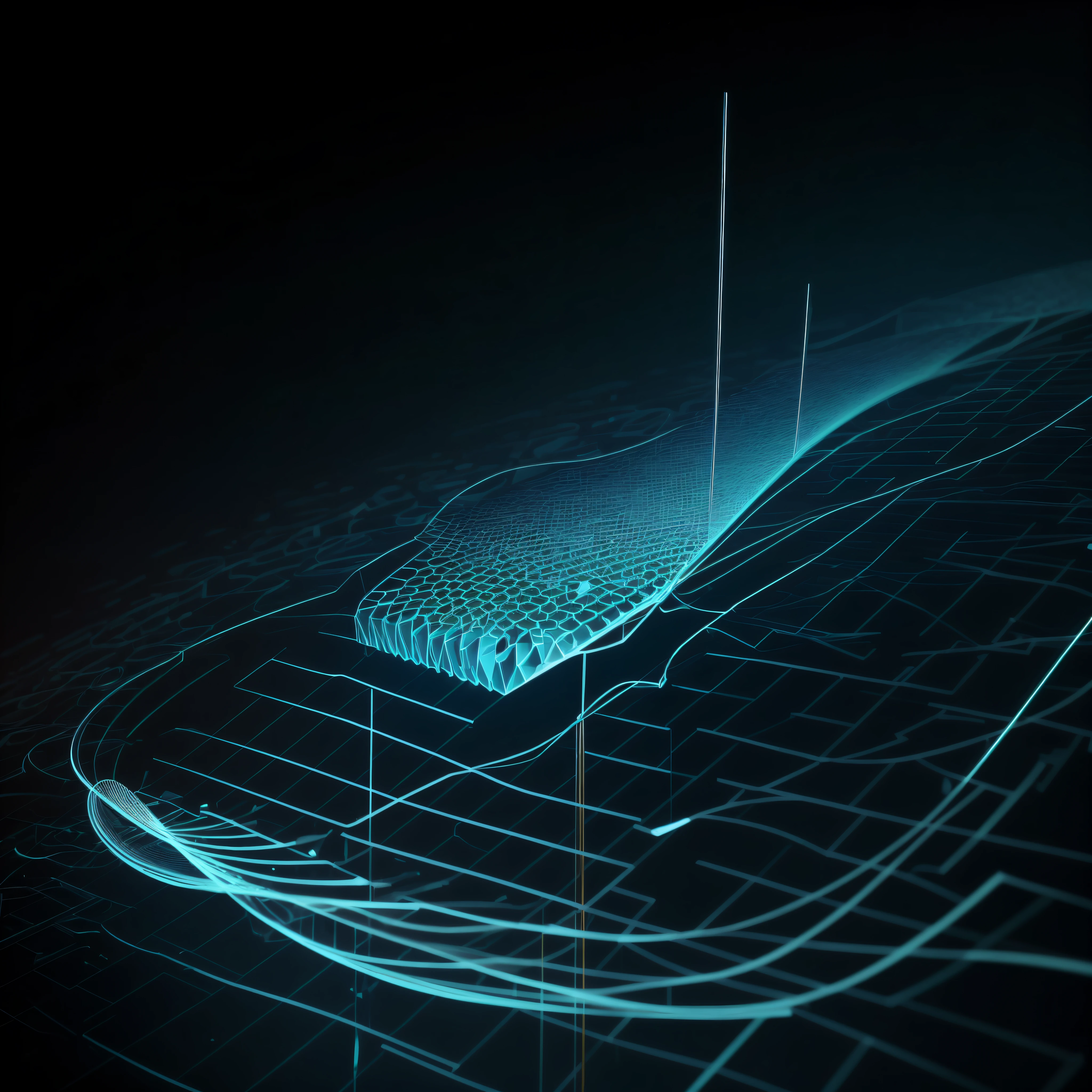 Engaging 3D visualization featuring stunning graphs、glinting