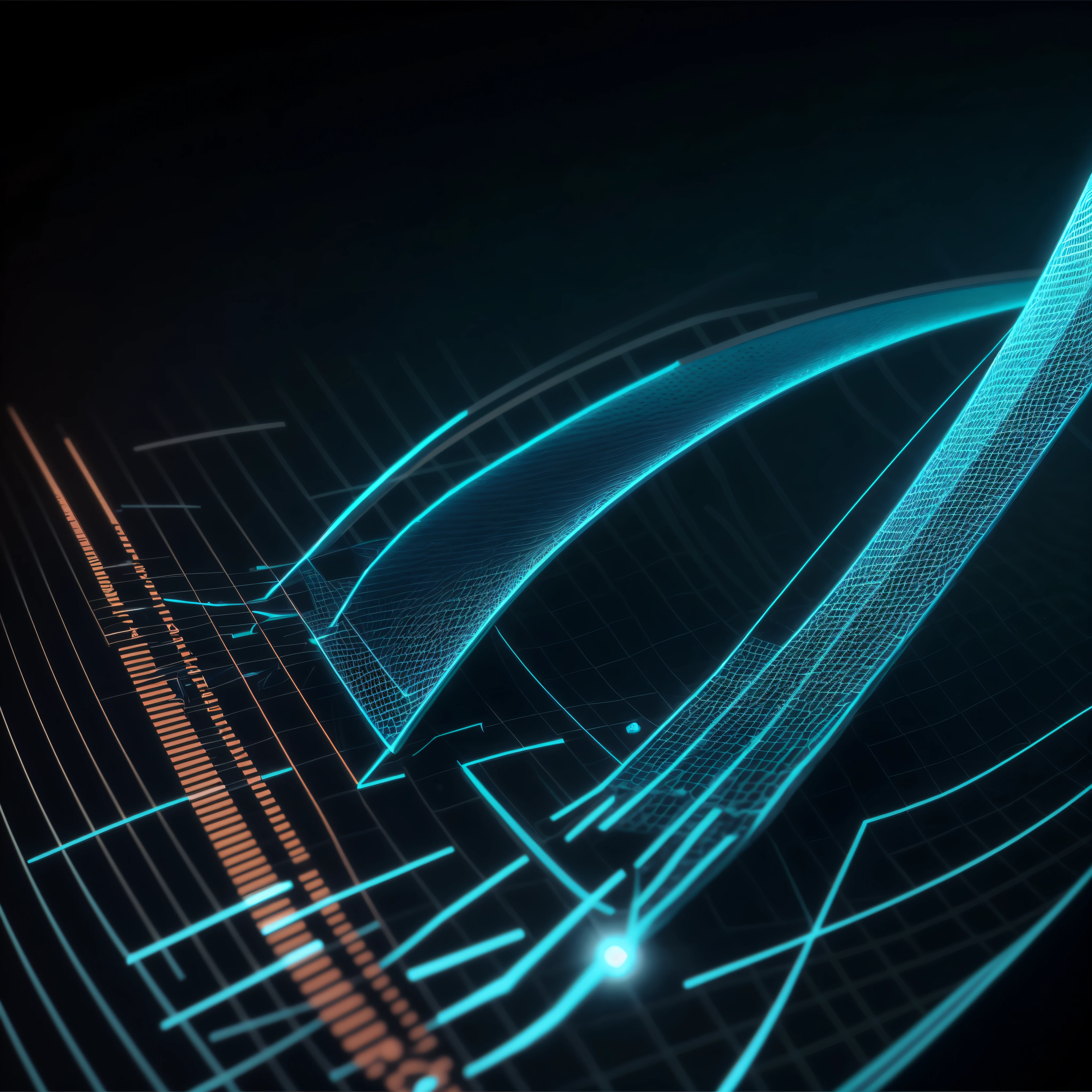 Engaging 3D visualization featuring stunning graphs、glinting