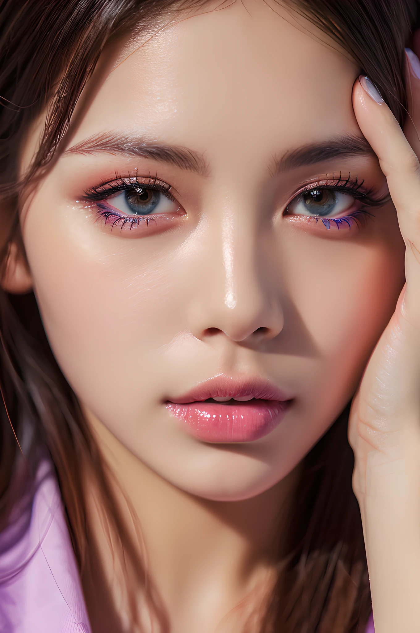 (best quality,ultra-detailed,realistic:1.37),sharp focus,professional,vivid colors,portraits,close up,beautiful detailed eyes,beautiful detailed lips,detailed face,sexy lips