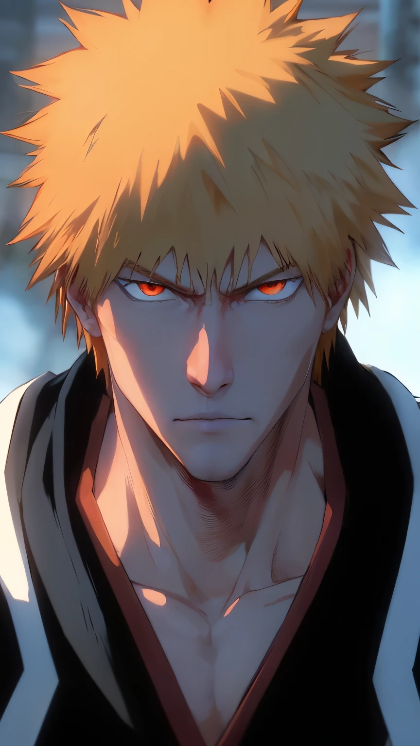 Hyperrealistic version of Ichigo Kurosaki, hyperdetailed, 8k, hyperrealistic
