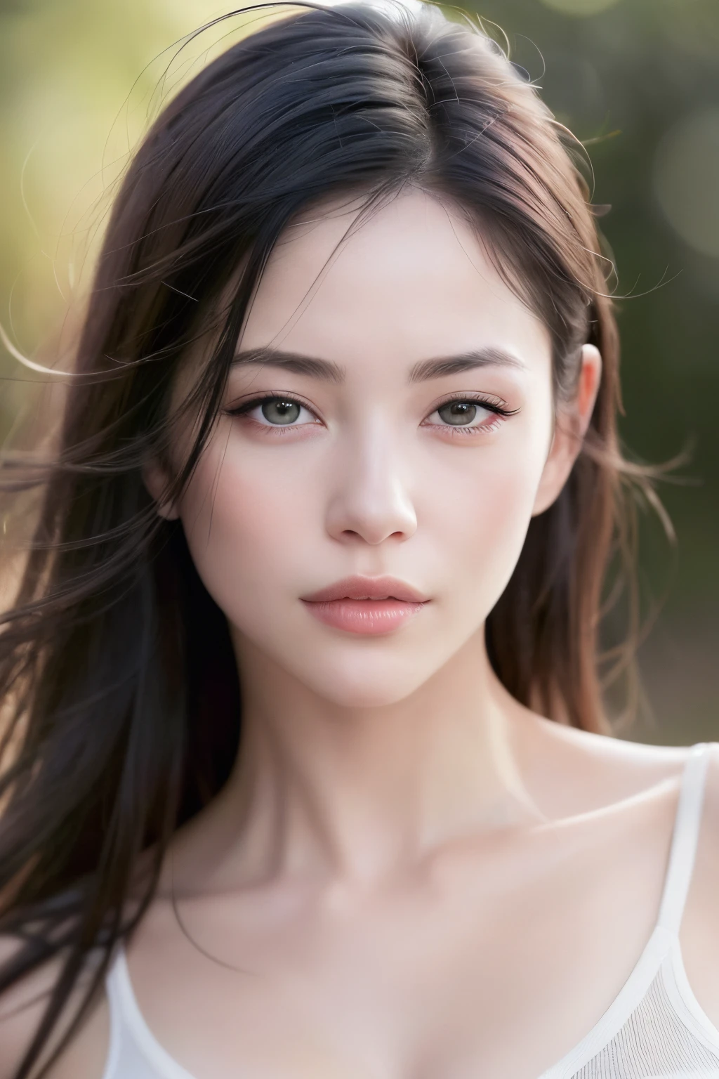 dressed, (photo realistic:1.4), (hyper realistic:1.4), (realistic:1.3),
(smoother lighting:1.05), (increase cinematic lighting quality:0.9), 32K,
1girl,20yo girl, realistic lighting, backlighting, light on face, ray trace, (brightening light:1.2), (Increase quality:1.4),
(best quality real texture skin:1.4), finely detailed eyes, finely detailed face, finely quality eyes,
(tired and sleepy and satisfied:0.0), face closeup, t-shirts,
(Increase body line mood:1.1), (Increase skin texture beauty:1.1)