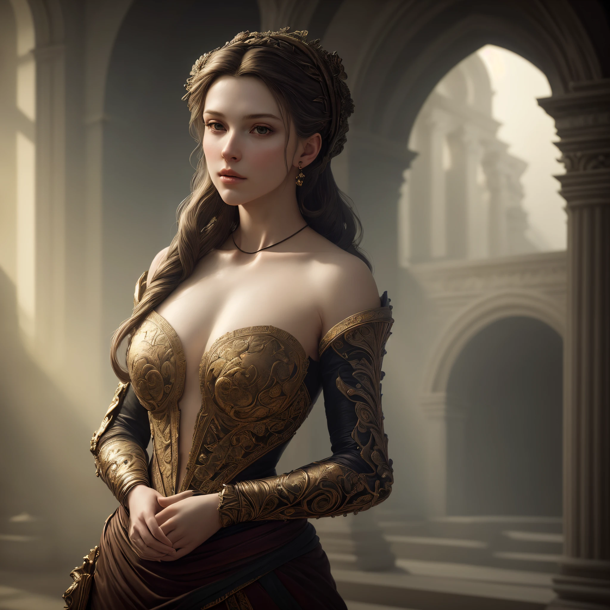 Beautiful woman, amazing background, perfect composition, beautiful detailed intricate insanely detailed octane render trending on artstation, 8 k artistic photography, photorealistic concept art, soft natural volumetric cinematic perfect light,  award - winning photograph, masterpiece, oil on canvas, raphael, caravaggio, greg rutkowski,