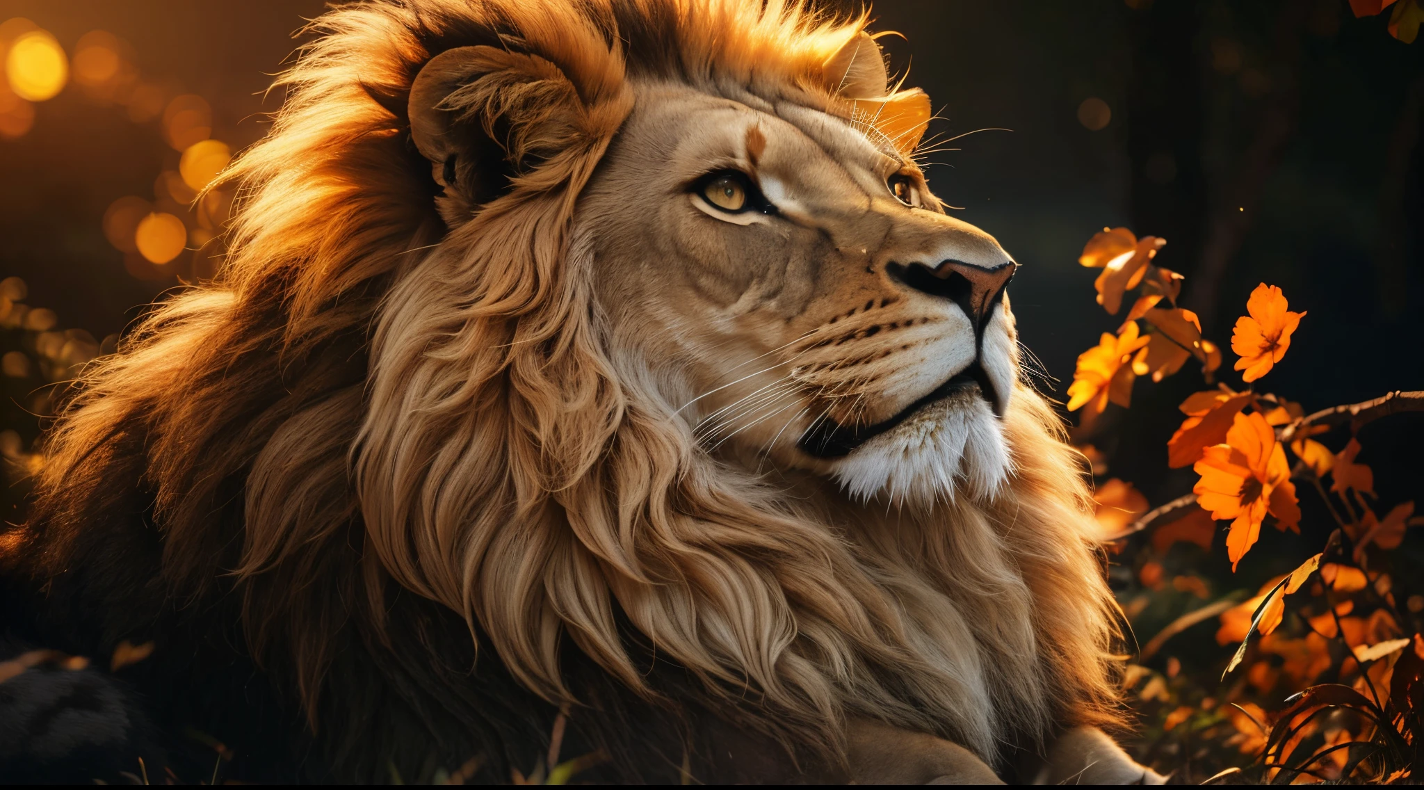 Lion, Divine thunders, Eletric Power, in fire, Divine Fire, Natureza, Natureza, Linda, renderizado, fotorrealista, UltraHD, 4k, texturasdetalhadas, thunders, sombras detalhadas, cores detalhadas, por do sol, sol se pondo, Sunset, Natureza Linda, Great Divine, por do sol, contraste detalhado, contraste realista, alta resolução, cores detalhadas, fogo, eletricidade, divina criatura, 8k, Detailed Realistic, 16K, 8K, HD