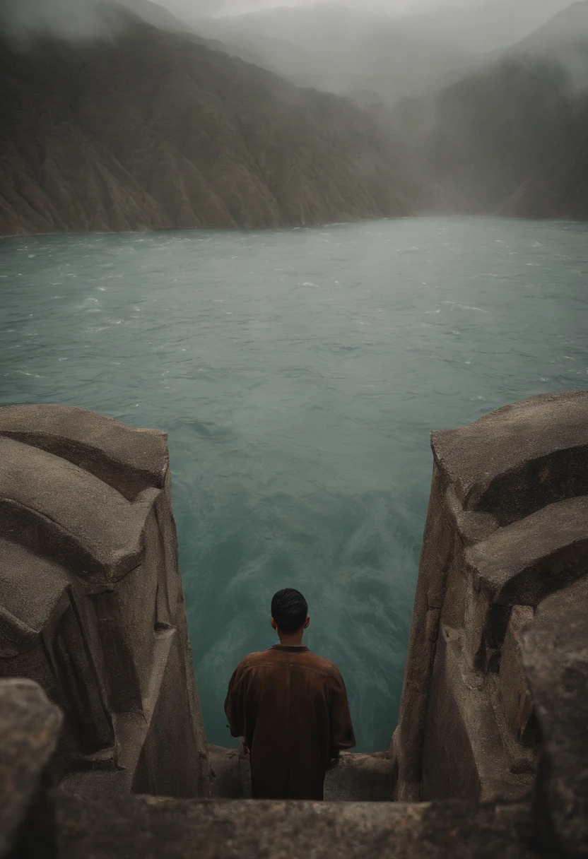 The Exodus of Moses、600,000 people々There are huge walls of water on both sides.、.、A large crowd passes between walls of water