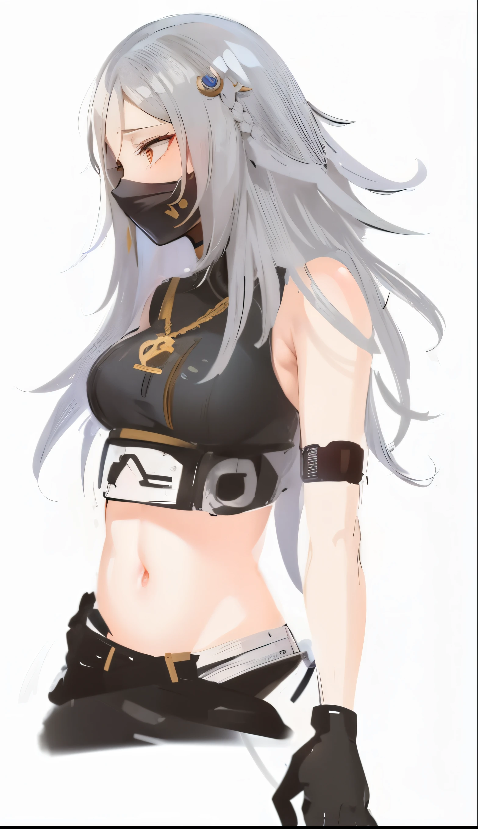 drawing of a woman with long hair and mask, Ciborgue - Menina com cabelo prateado, personagem de anime feminino, Anime Garota do Futuro, garota de anime desonestos, anime manga robot!! menina anime, Tifa Lockhart com cabelos brancos, personagem de anime, female action anime girl, mulher ciborgue perfeita do anime, Anime Ciborgue, personagem estilo anime, uma garota de anime, garota anime cyberpunk