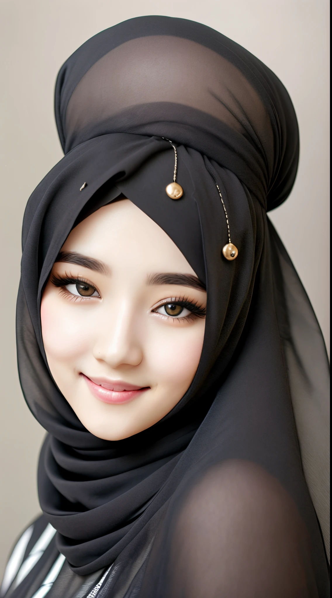 Masterpiece, a realistic beautiful woman wearing hijab,muslim suit,mosque