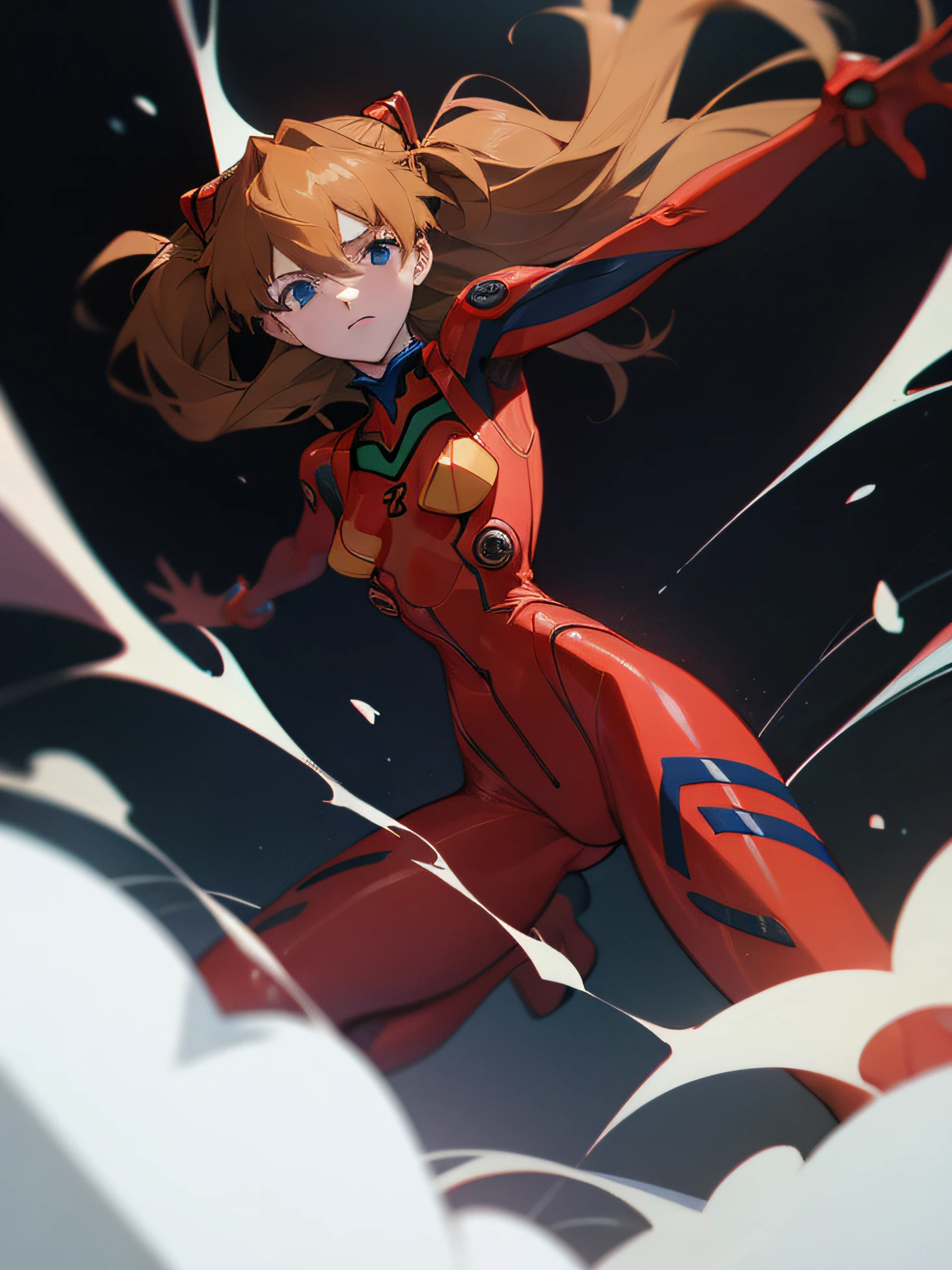 Asuka Langley, Evangelion, 1girl, detalles impresionantes,  dynamic  pose, GC Unity 8K, extremadamente detallado, puffy nipple