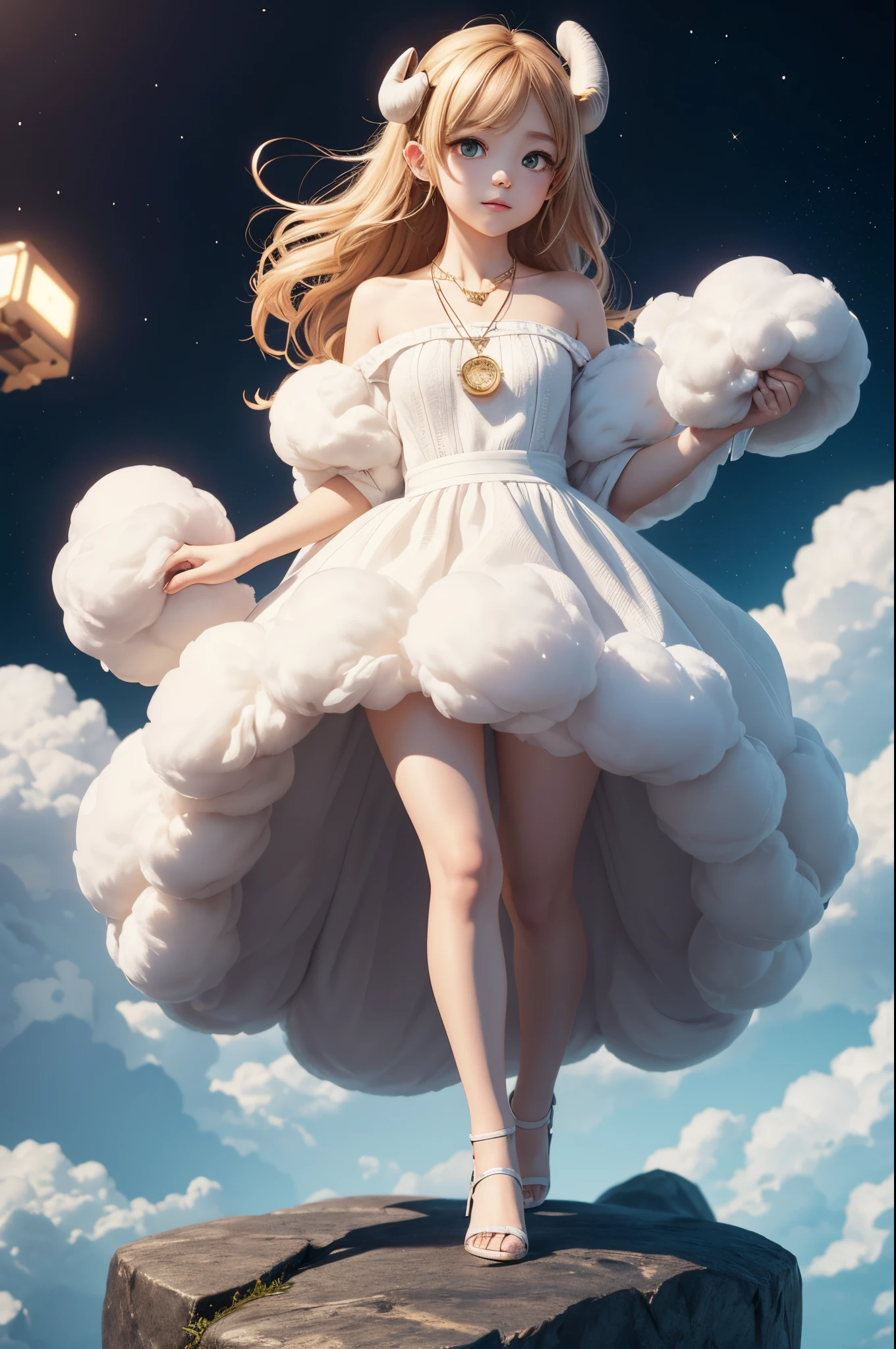 8K,Cute little surreal sheep with golden eyes wary necklace、Chibi、Adorable and fluffy、Logo Design、comic strip、cinematic lighting effect、A charming、3D Vector Art、Cute and quirky、Fantasyart、bokeh dof、handdraw、digitial painting、Soft lighting、Isometric style、4K resolution、photo realistic render、Highly detailed clean、Vector image、A photorealistic masterpiece、professional photograpy、Simple space background、Flat white background、 isometry、vivid vector,Stand on both feet,
