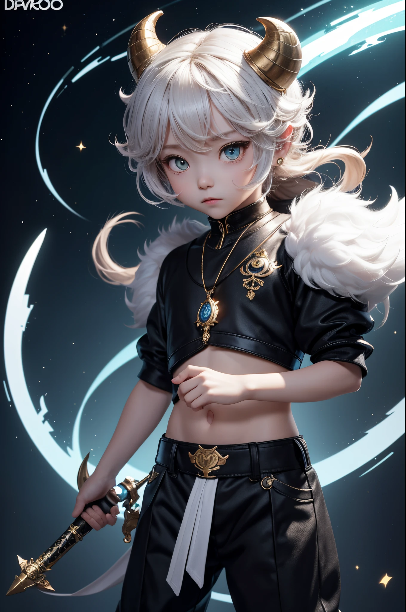 8K,Male,Cute little surreal sheep with golden eyes wary necklace、Chibi、male child,Adorable and fluffy、Logo Design、comic strip、cinematic lighting effect、A charming、3D Vector Art、cute and wear pants、Fantasyart、bokeh dof、handdraw、digitial painting、Soft lighting、Isometric style、4K resolution、photo realistic render、Highly detailed clean、Vector image、A photorealistic masterpiece、professional photograpy、Simple space background、Flat white background、 isometry、vivid vector,Stand on both feet,holding swords