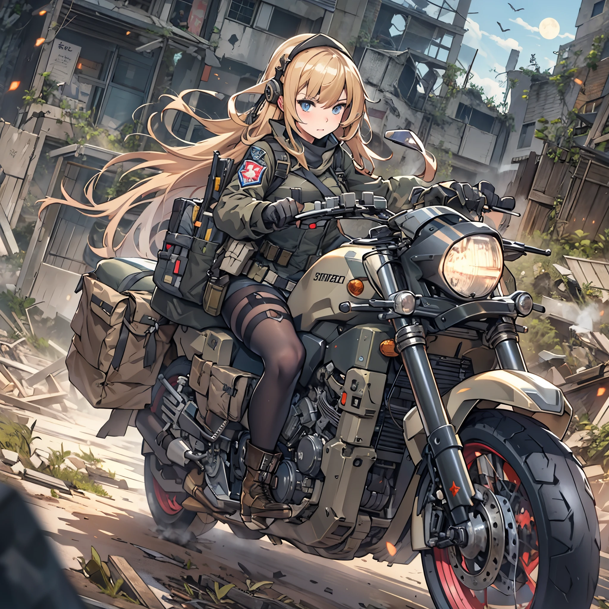 Anime riding a motorcycle in ruins3People Girls, girls frontline style, from girls frontline, Fine details. girls' frontline, girls' frontline, girls frontline cg, infantry girl, Women's Last Tour, soldier girl, M4 Sopmod II Girls Frontline, anime maid ss military, girls frontline universe, Mechanized soldier girl, Majora、lieutenant colonel、Girls Moon、Start of battle!