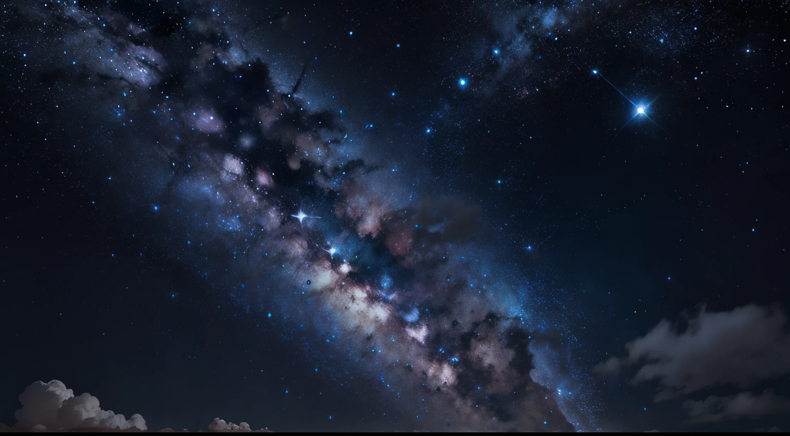starrysky, milky ways, Main background