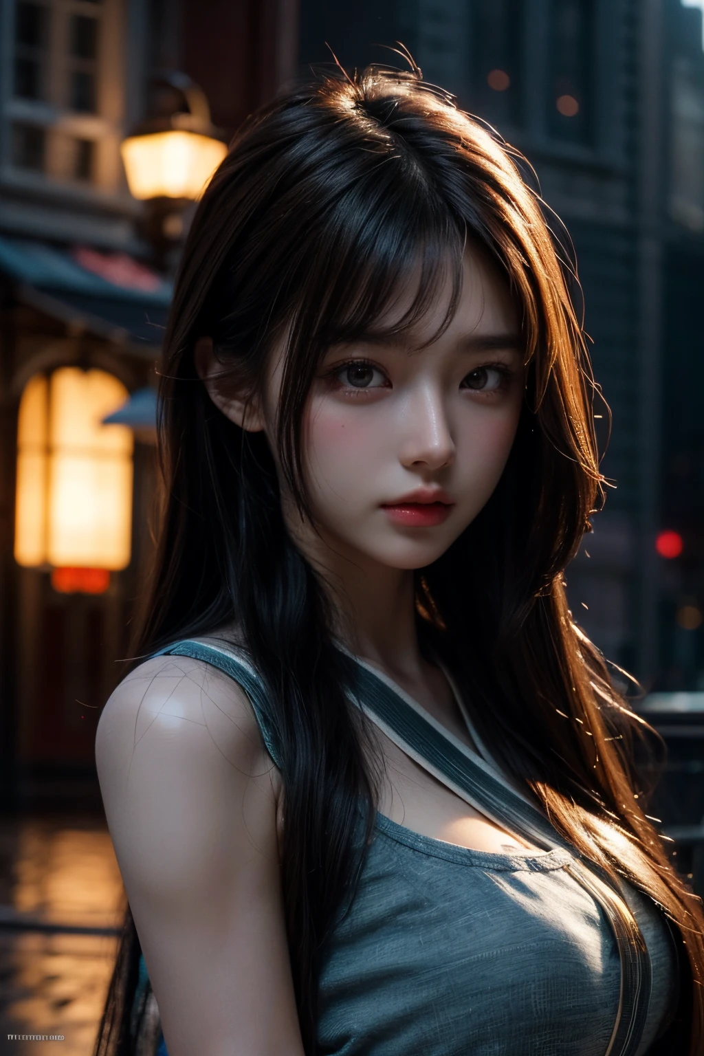 1girll,A detailed face:1.3,Delicate lips:1.2,Meticulous nose:1.2,詳細な目:1.2,二重まぶた,concept-art, Detailed face and body, award winning photography, detailed face with, Contre-Jour, Hyper-realistic,Ray traching,Strong gaze,looking at viewert,电影灯光,ember,fanciful,water bloom,thin fog,RAW photos,8k uhd,filmgrain(Fluorescent color:1.4),(semi transparent:1.4),(retro filters:1.4),(fanciful:1.4),Backgrounds are super realistic, super quality cinematic lighting, huge details, full HD painting, plenty of light,