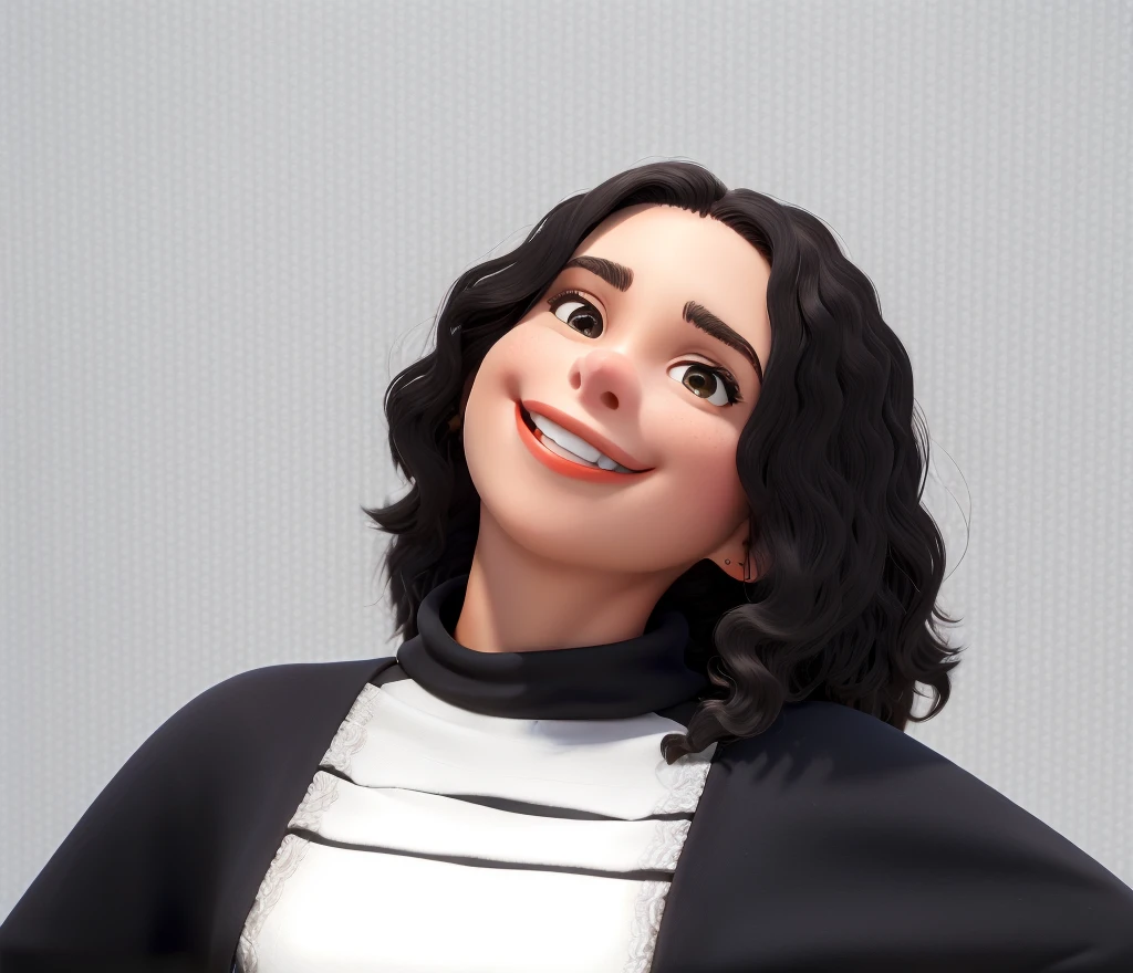 Obra-prima, de melhor qualidade, uma jovem mulher de cabelo preto e sorridente, head slightly inclined, vestindo uma beca de formatura, Standing in the park