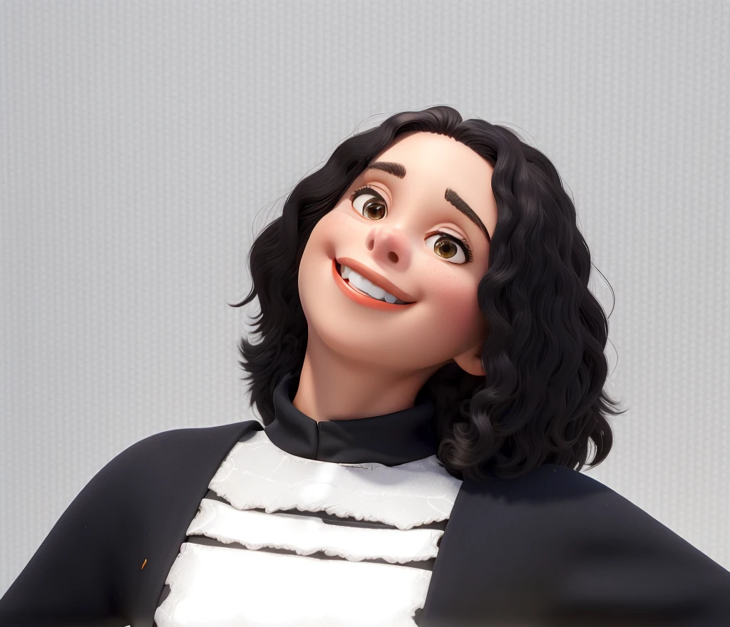 Obra-prima, de melhor qualidade, uma jovem mulher de cabelo preto e sorridente, head slightly inclined, vestindo uma beca de formatura, Standing in the park