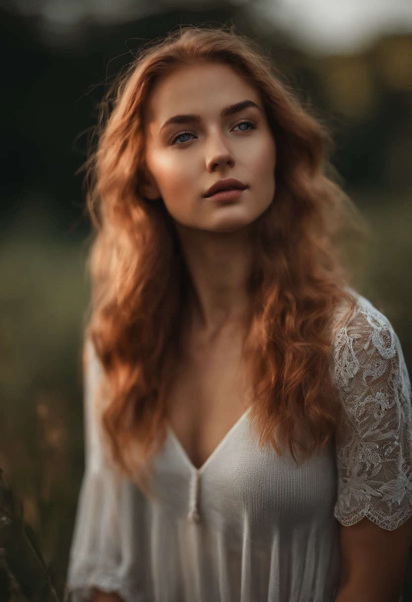 Photo of the beautiful girl at the age of 18, Pastellfarbenes Haar, Sommersprossen sexy, beautiful, close up, Jung, DSLR, 8K, 4K, Ultrarealistisch, realistisch, natural skin, Strukturierte Haut, Whole body, athletisch