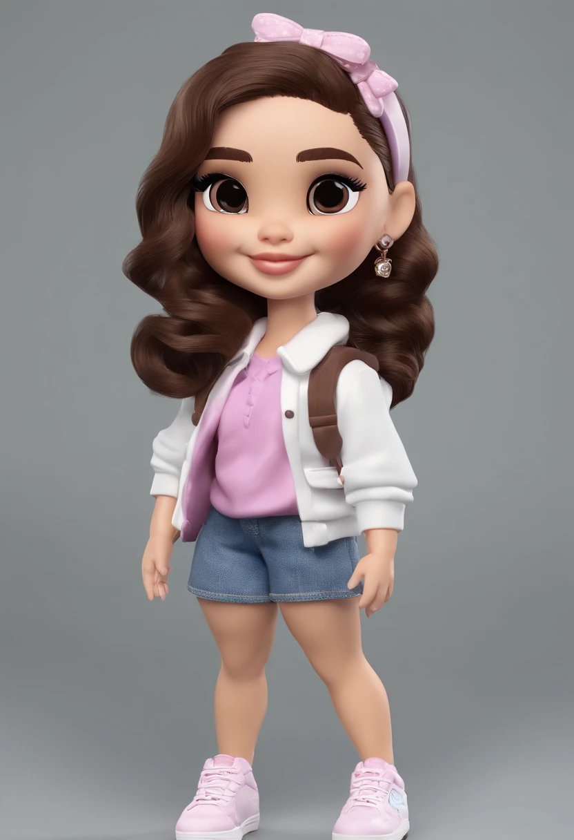 Julia is a smiling 7-year-old girl, no seu aniversario de princesa