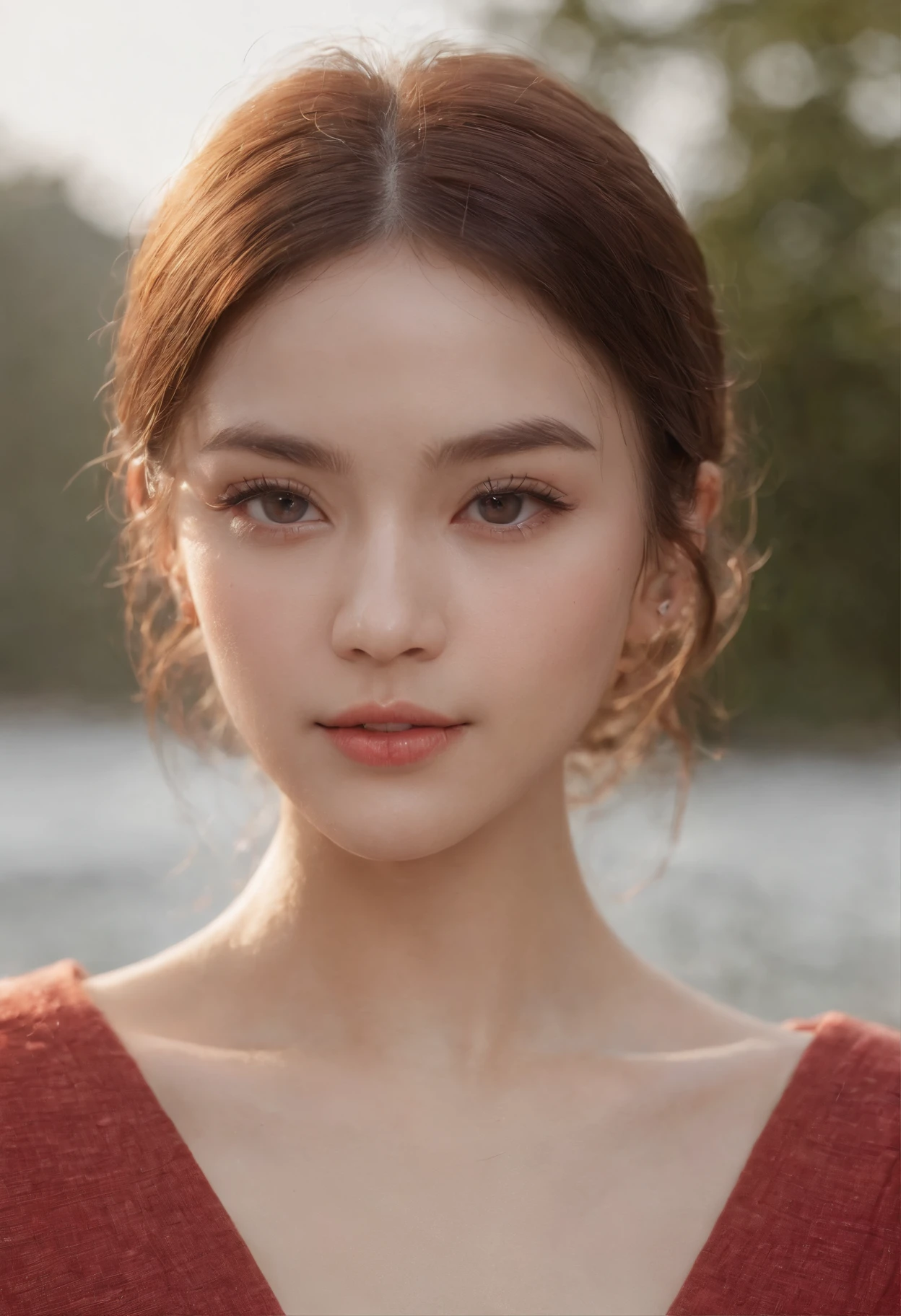 1girll,A detailed face:1.3,Delicate lips:1.2,Meticulous nose:1.2,詳細な目:1.2,二重まぶた,Small breasts, high-necksweater, concept-art, Detailed face and body, award winning photography, detailed face with, Contre-Jour, Hyper-realistic,Ray traching,Strong gaze,looking at viewert,电影灯光,ember,fanciful,water bloom,thin fog,RAW photos,8k uhd,filmgrain(Fluorescent color:1.4),(semi transparent:1.4),(retro filters:1.4),(fanciful:1.4),Backgrounds are super realistic, super quality cinematic lighting, huge details, full HD painting, plenty of light,