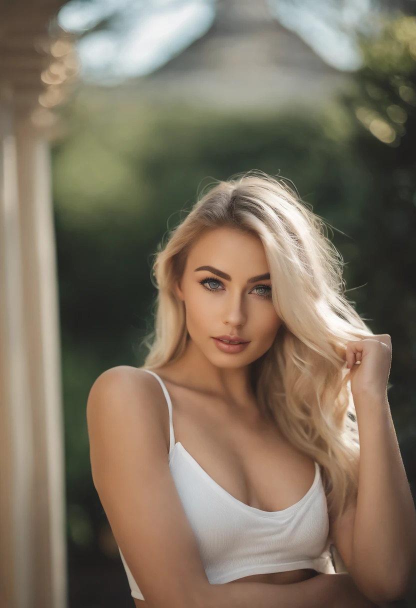 Oman with matching tank top and panties, Sexy girl with blue eyes, portrait sophie mudd, Portrait de Corinna Kopf, blonde hair and large eyes, Selfie einer jungen Frau, ohne Make-up, Natural makeup, Blick direkt in die Kamera, Gesicht mit Artgram, dezentes Make-up, Great full body photo, im Zimmer, big boobs, Blond, Latein