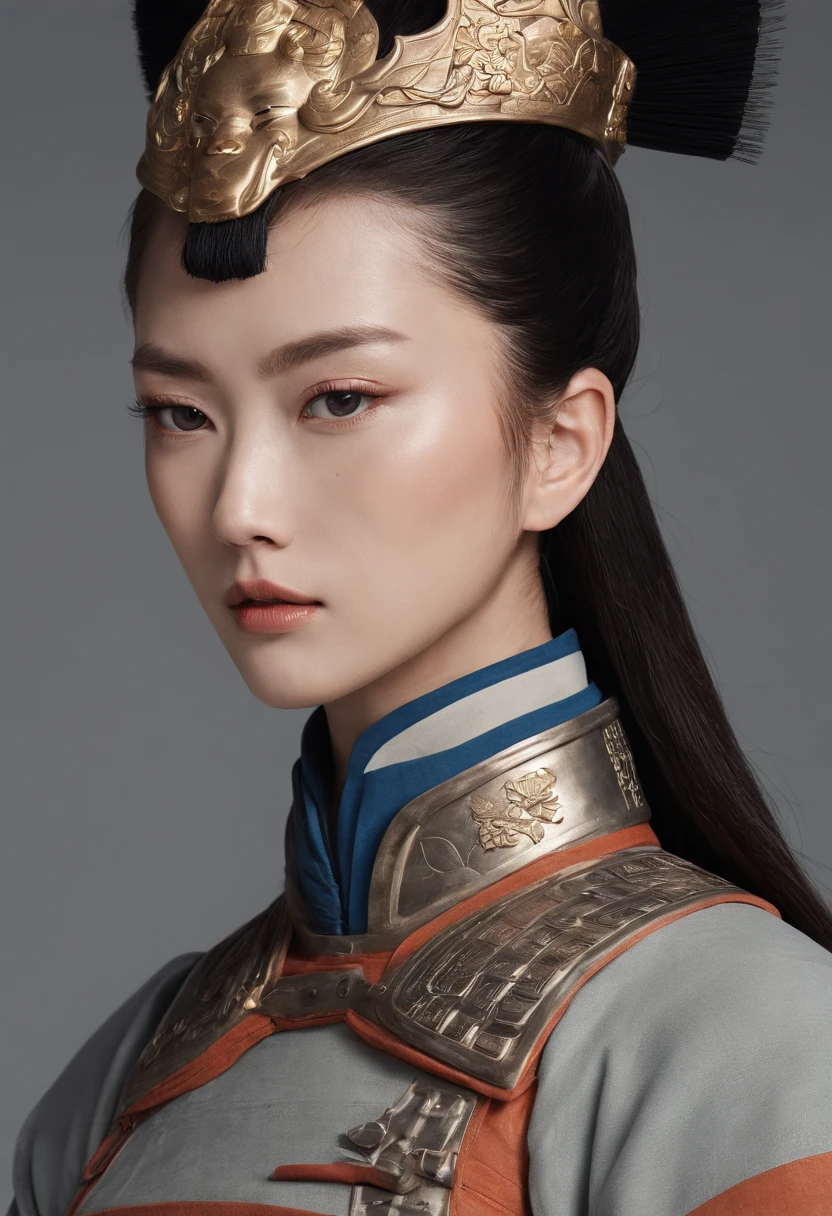 filmposter,,terracotta warriors,Alone,Detailed armor、Delicate face