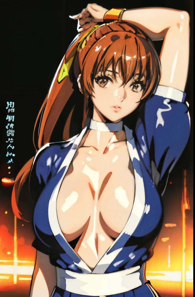 ((kasumi doa)), masterpiece, best quality, highres, 1girl, kasumi, blue japanese clothes, dynamic pose, [retro anime art style:1.5], old anime, 1980s \(style\), 1990s \(style\), watercolor \(medium\), 1girl, breasts, (hyperdetailed:1.5), [detailed], ((best quality)), ((masterpiece)), (soft light, sharp:0.3), {illustration}, (illustration, uhd, unreal engine, sharp focus,), op quality, best quality, official art, ultra detailed texture, ultra detailed hands, {manga cover style}, cute face, (manga cover:0.3), (full body:0.5), (concept art:0.8)