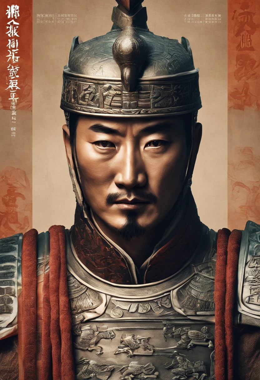 filmposter，，terracotta warriors，Alone，Detailed armor、delicated face